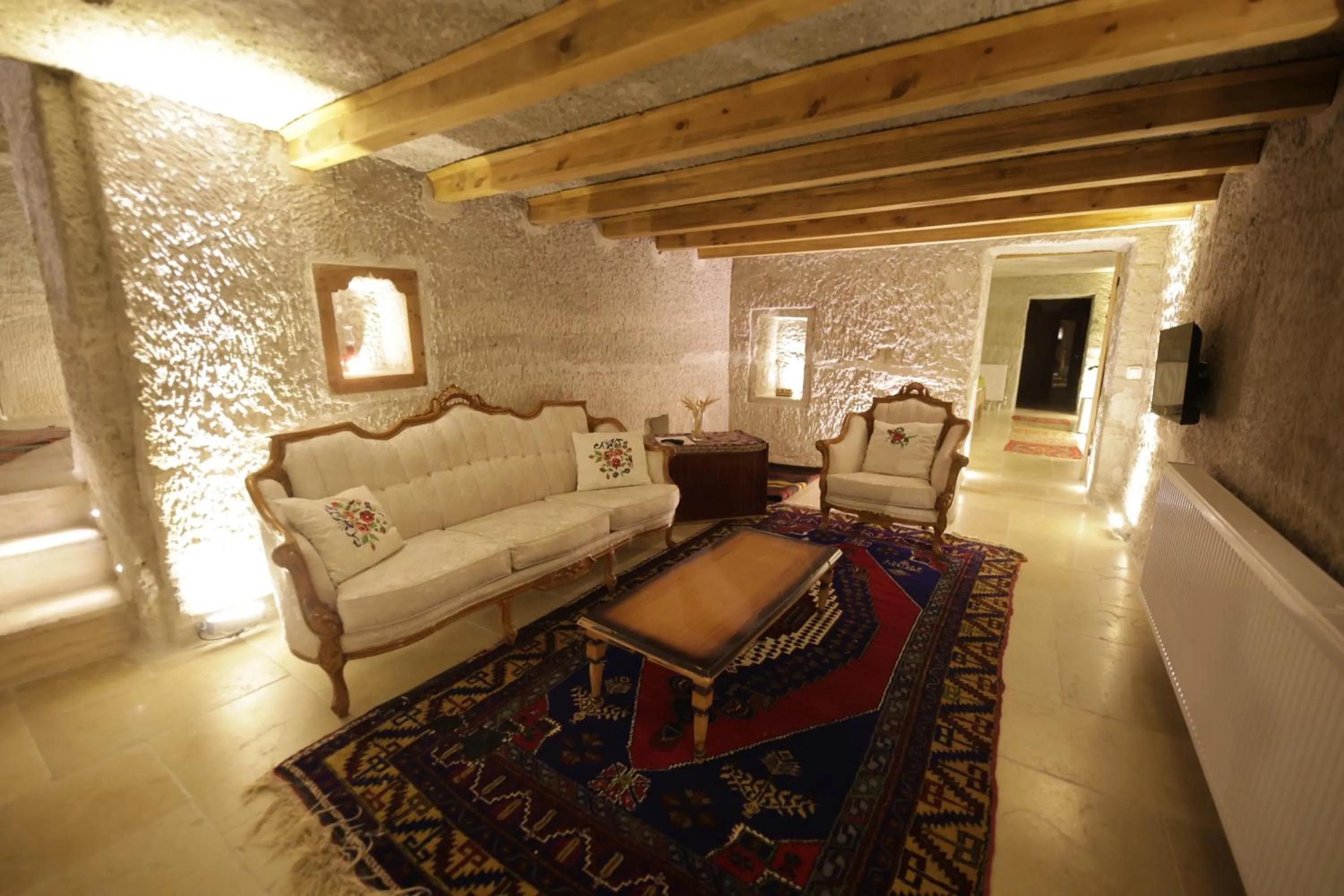 Living room in My Cave Suites