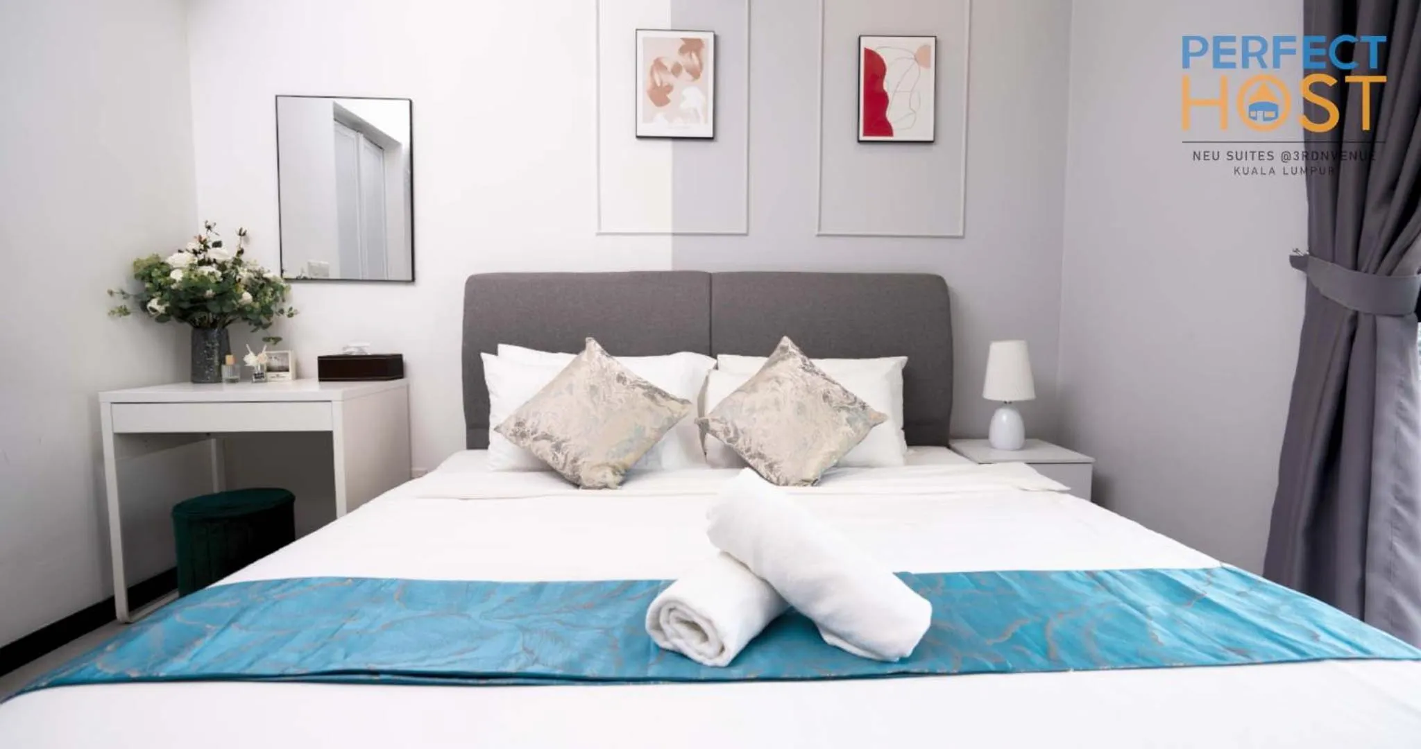 Bed in Neu Suites @ 3rdNvenue by Perfect Host