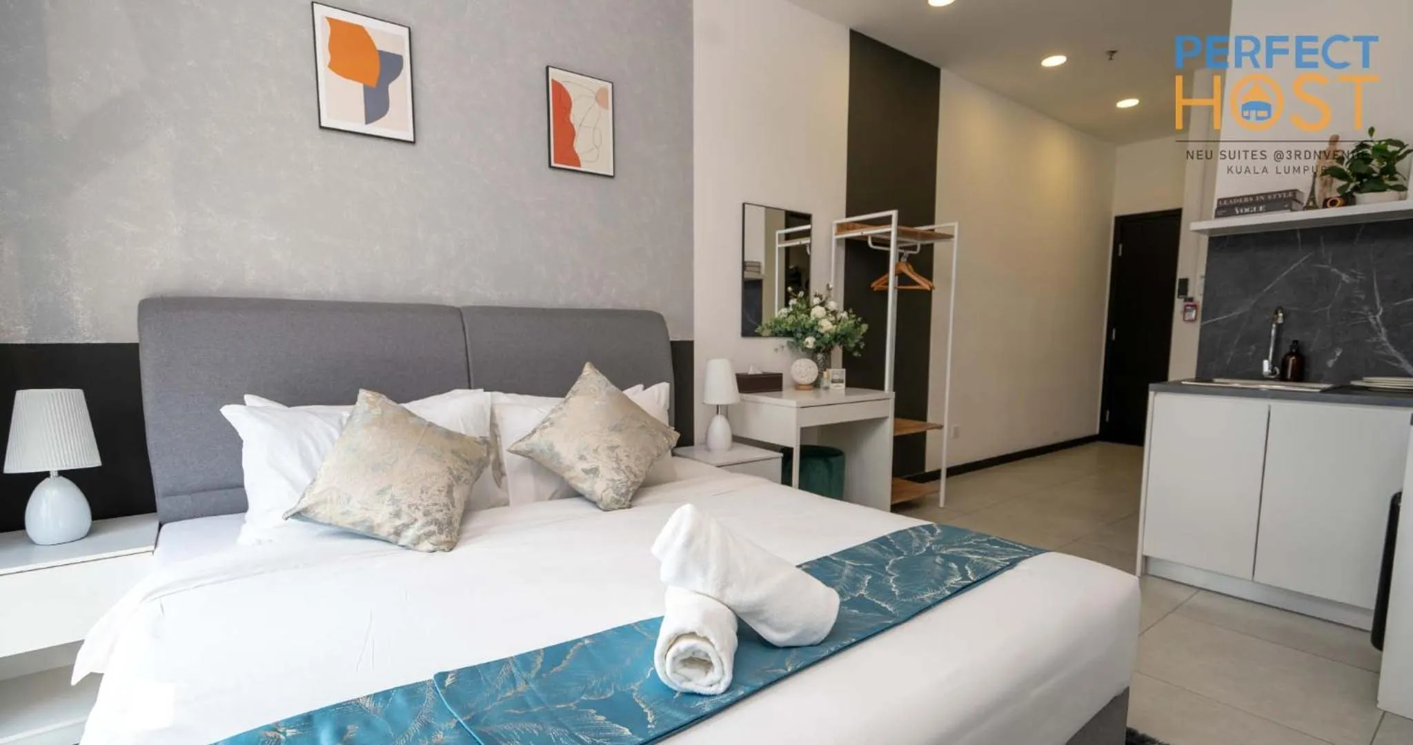 Bed in Neu Suites @ 3rdNvenue by Perfect Host