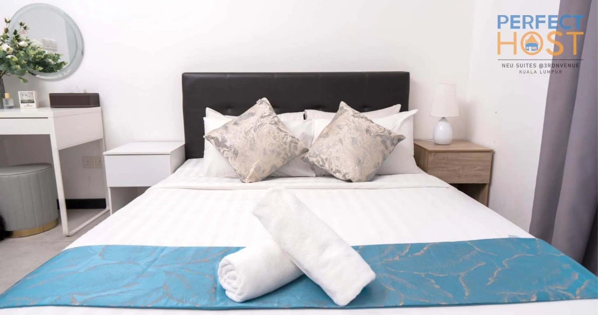 Bed in Neu Suites @ 3rdNvenue by Perfect Host