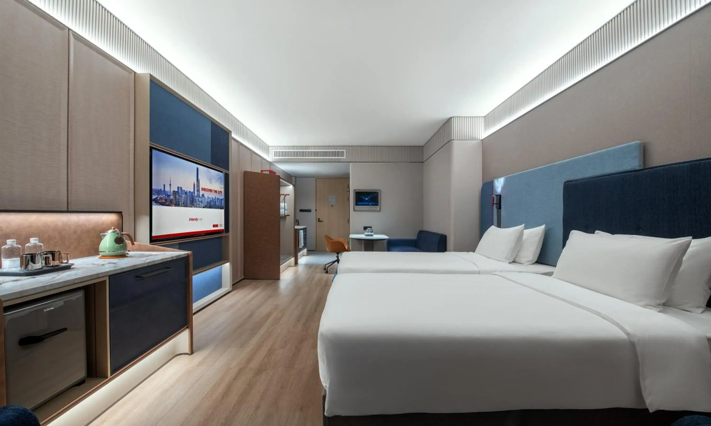 Bedroom, Bed in Intercity Shenzhen Futian Huanggang with Free Mini Bar Bedroom, Bed in Intercity Shenzhen Futian Huanggang with Free Mini Bar