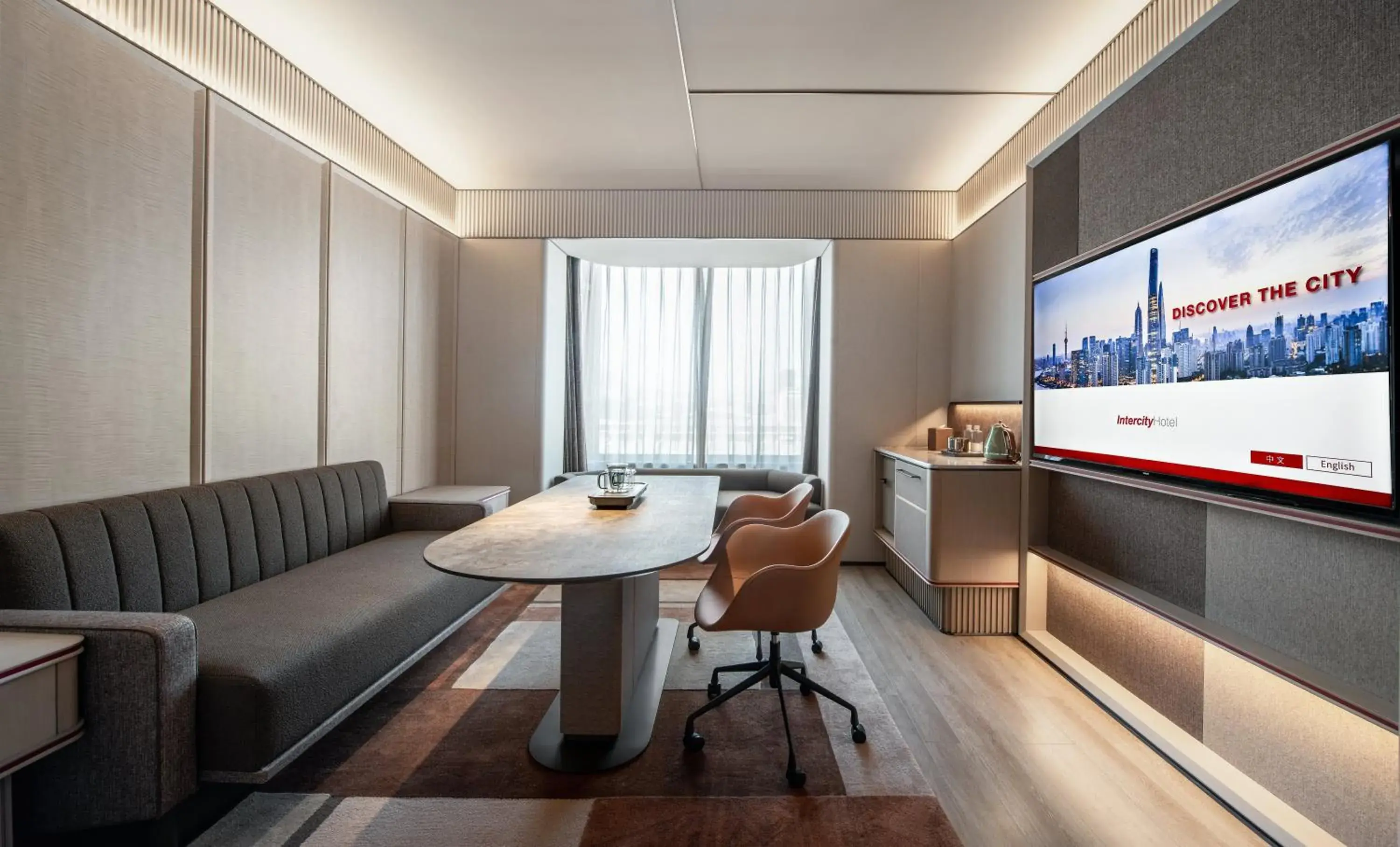 Living room in Intercity Shenzhen Futian Huanggang with Free Mini Bar Living room in Intercity Shenzhen Futian Huanggang with Free Mini Bar