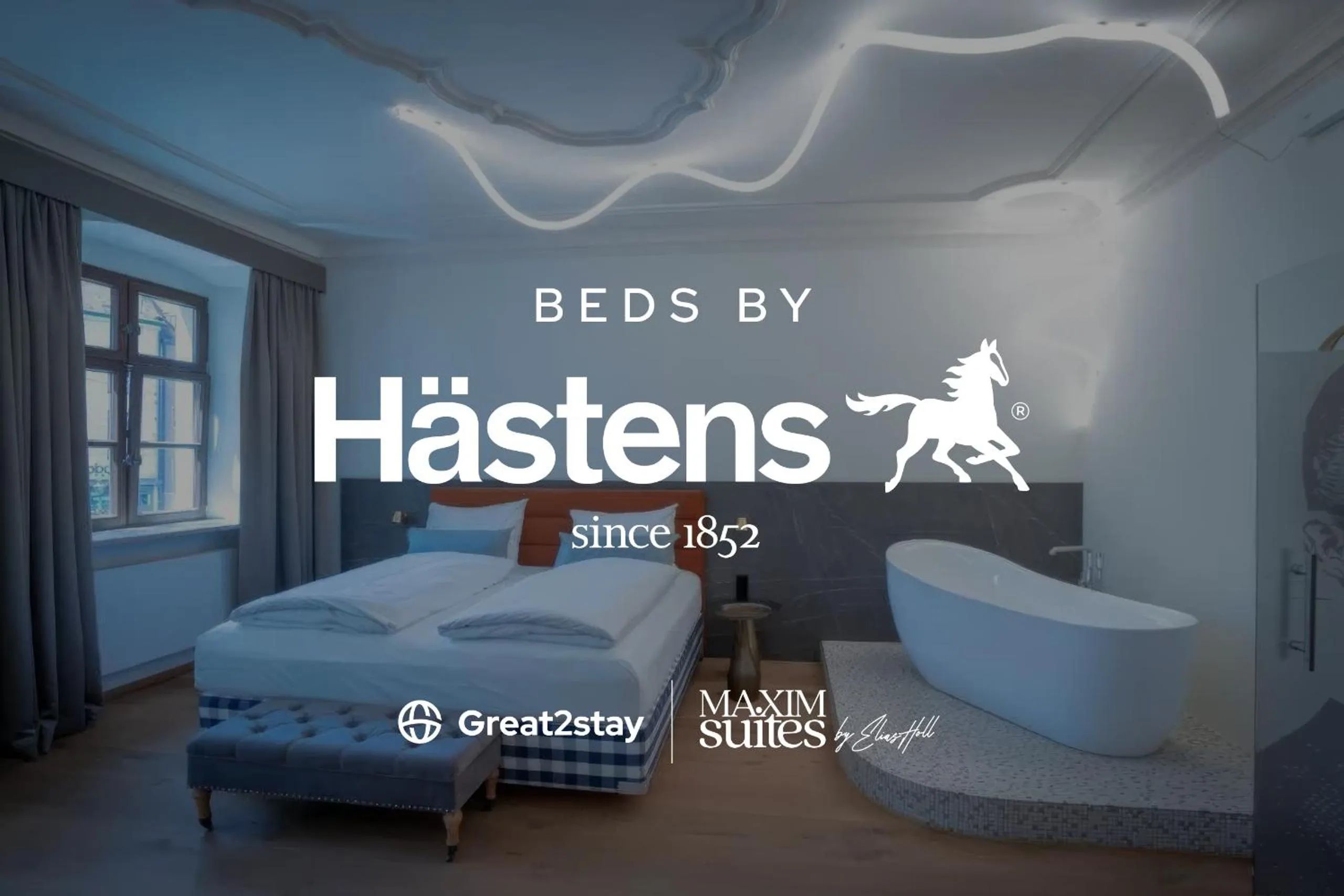 Bedroom, Bed in Maxim Suites by Elias Holl