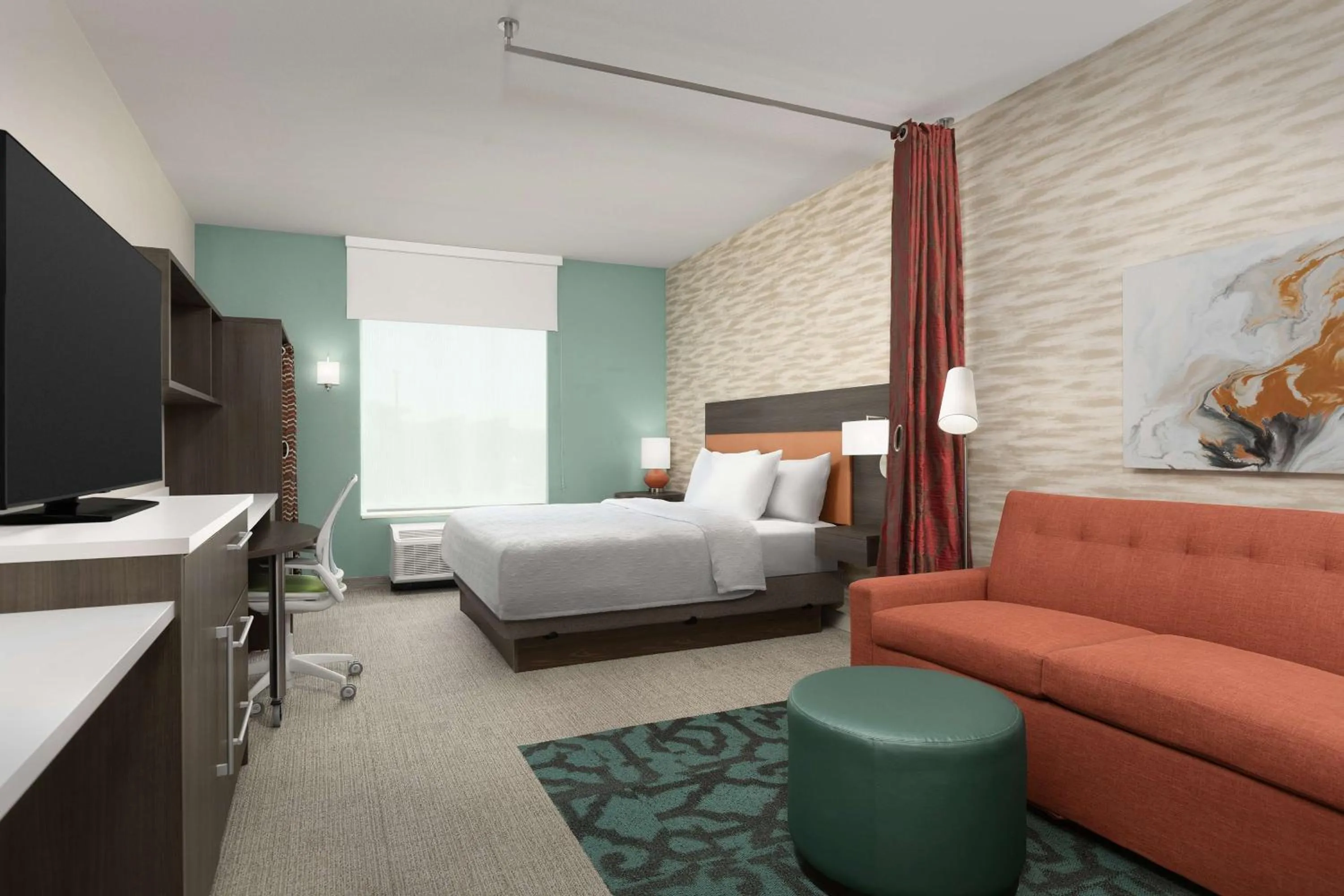 Living room, Bed in Home2 Suites By Hilton Abilene Southwest