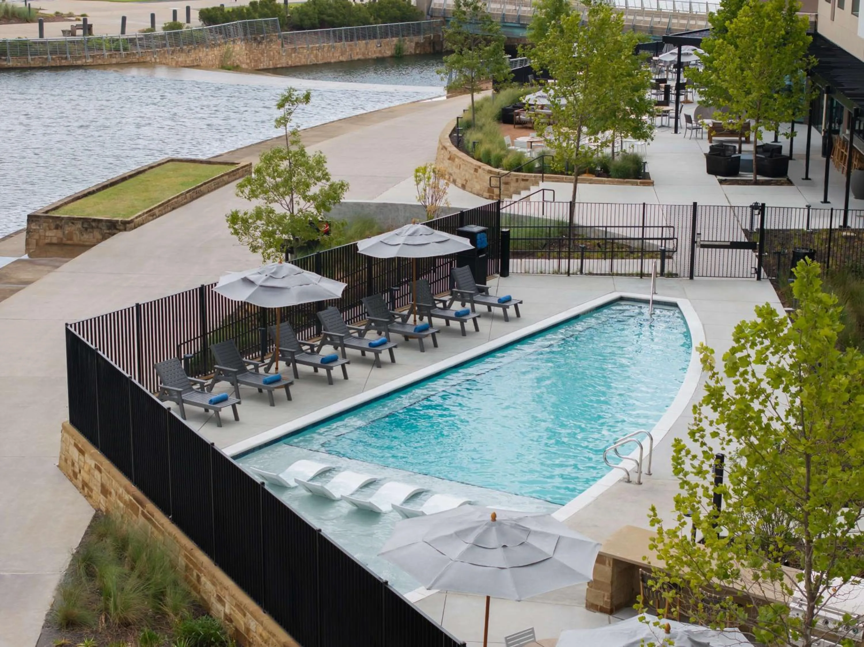 Pool view in Homewood Suites By Hilton Grand Prairie At EpicCentral