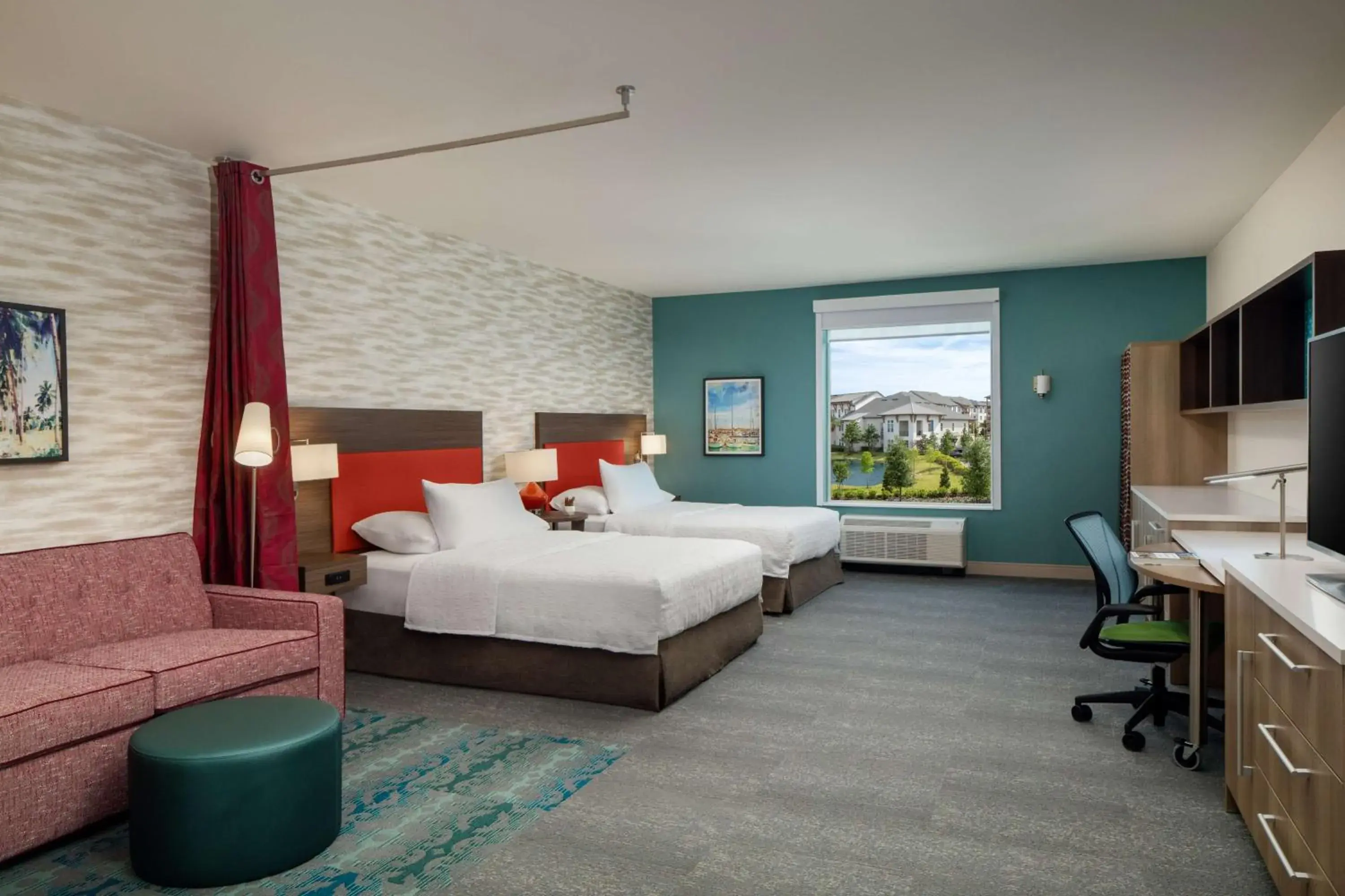 Living room, Bed in Home2 Suites By Hilton Lake Mary Orlando Living room, Bed in Home2 Suites By Hilton Lake Mary Orlando