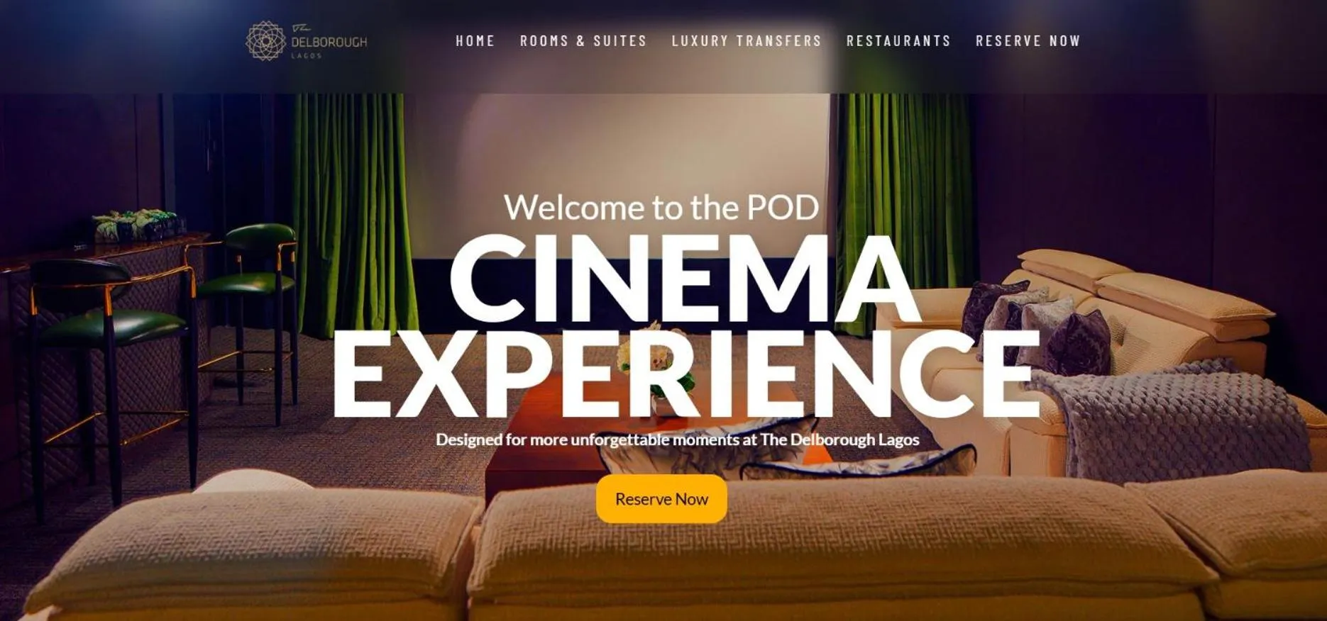 Communal lounge/ TV room in The Delborough Lagos