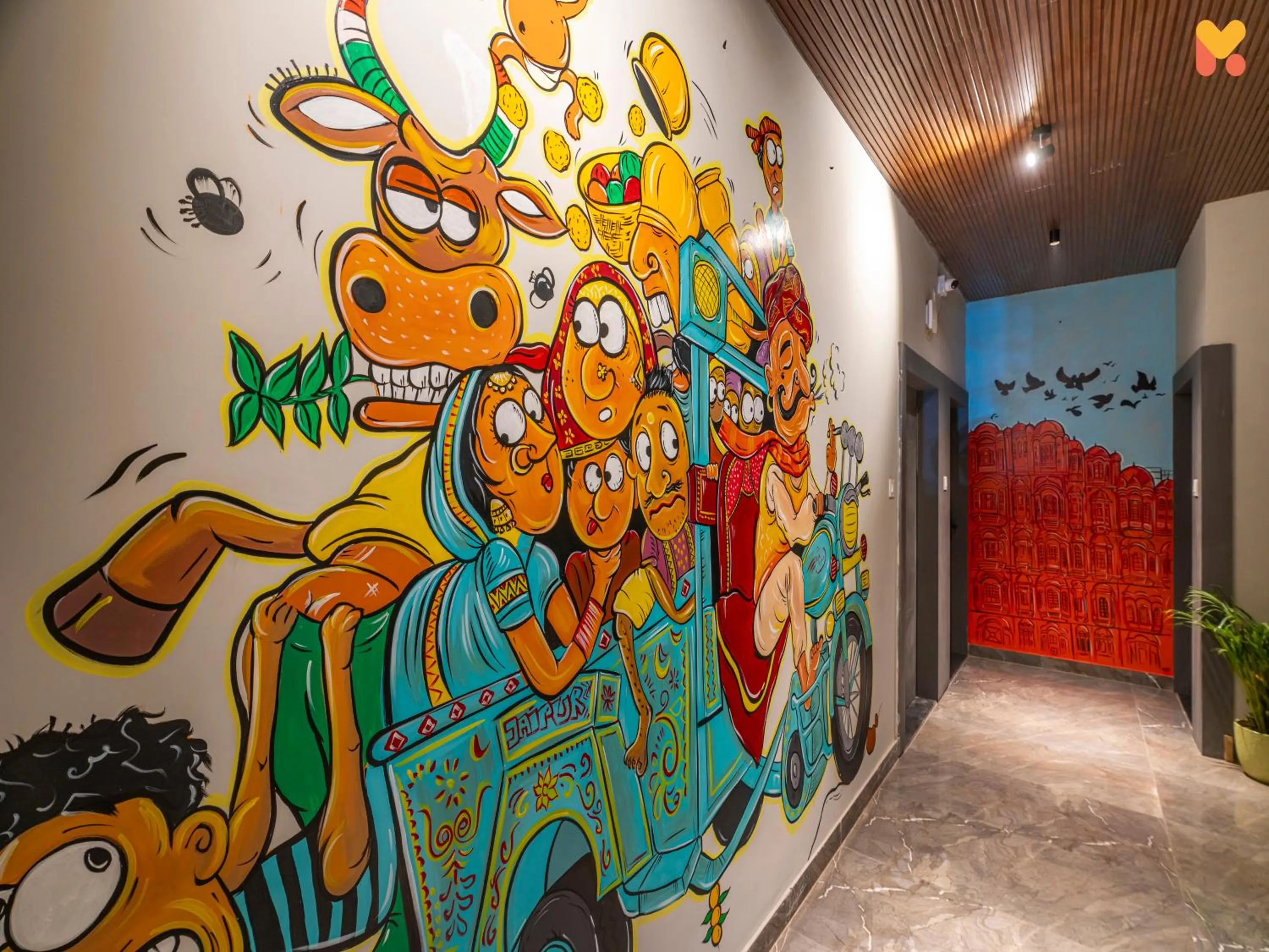 Decorative detail in Madpackers Jaipur