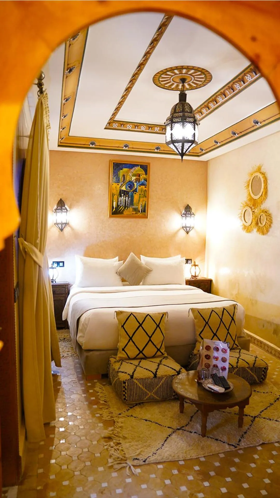 Bed in Riad Touhfa Kasbah Marrakech