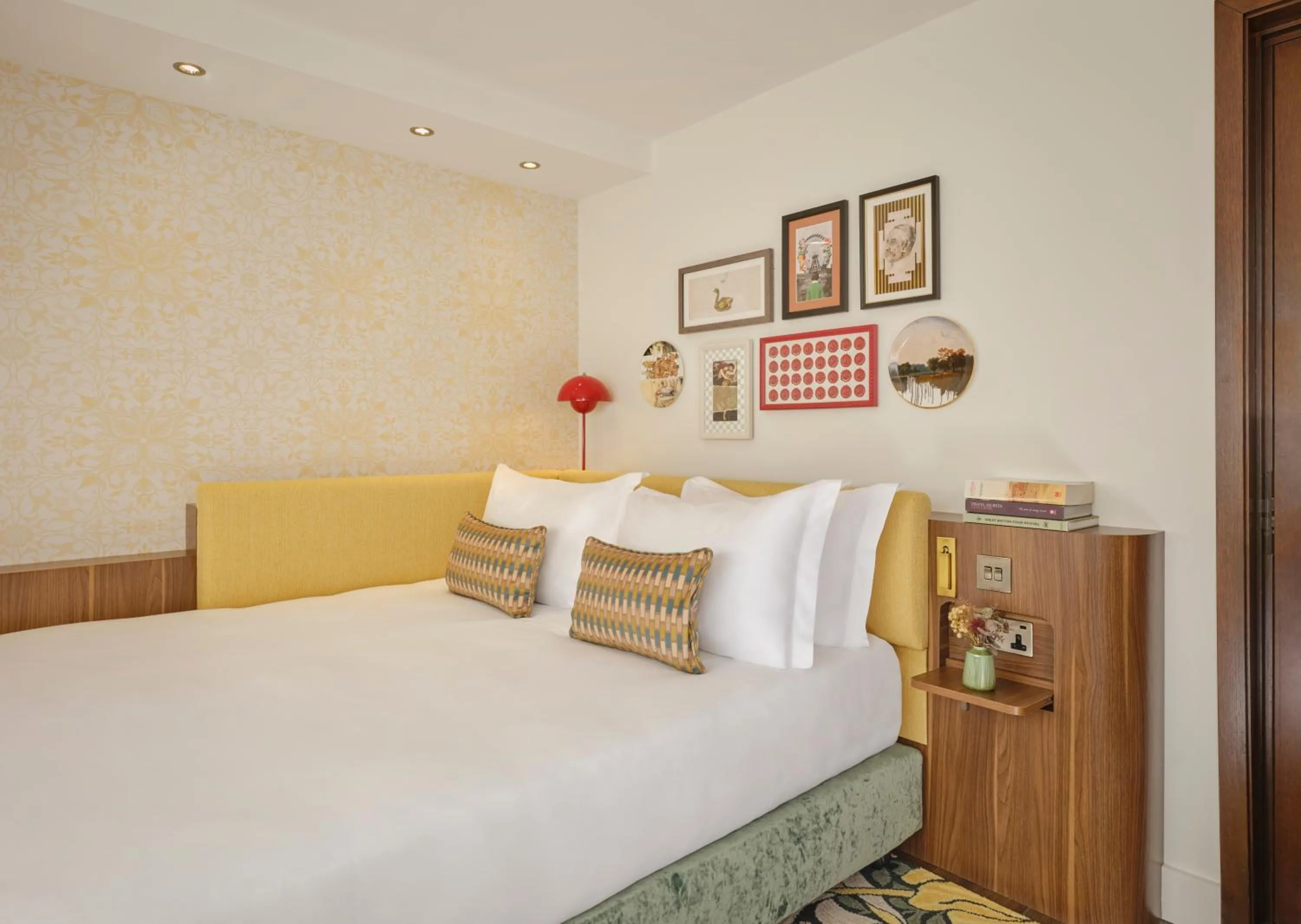 Bedroom, Bed in The Cura Hotel Kensington, London, a Tribute Portfolio Hotel