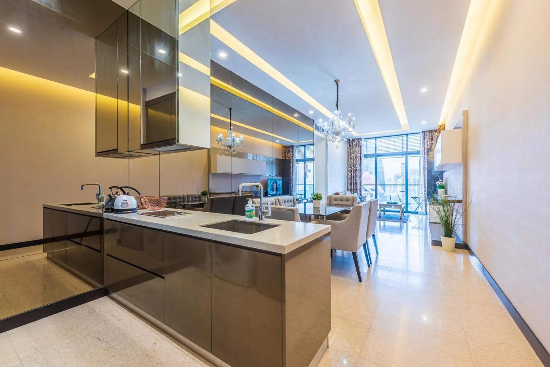Kitchen or kitchenette in Dorsett Residence Kuala Lumpur 帝盛公寓 Bukit Bintang