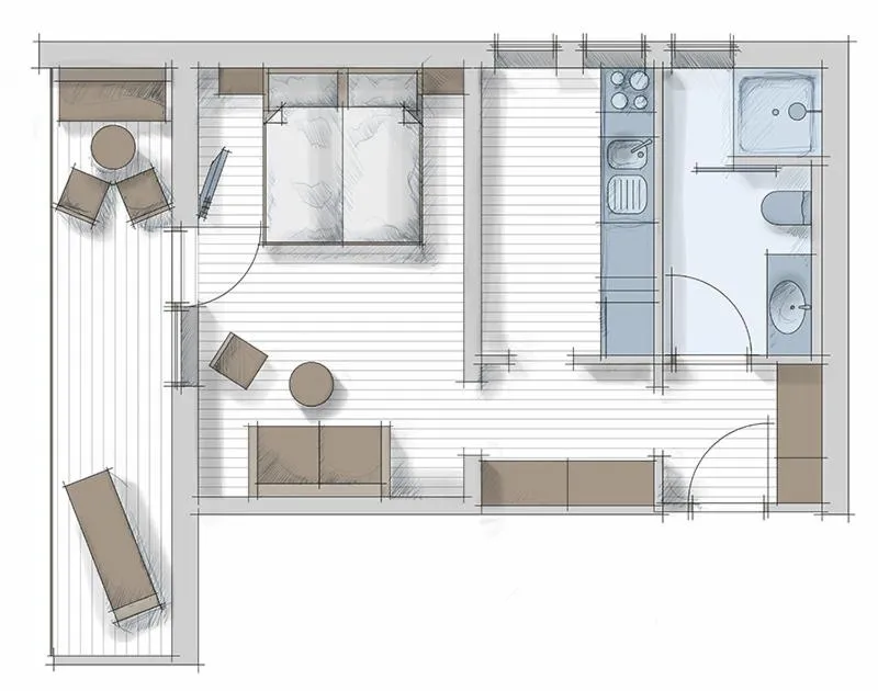 Floor plan in Der Brückenwirt
