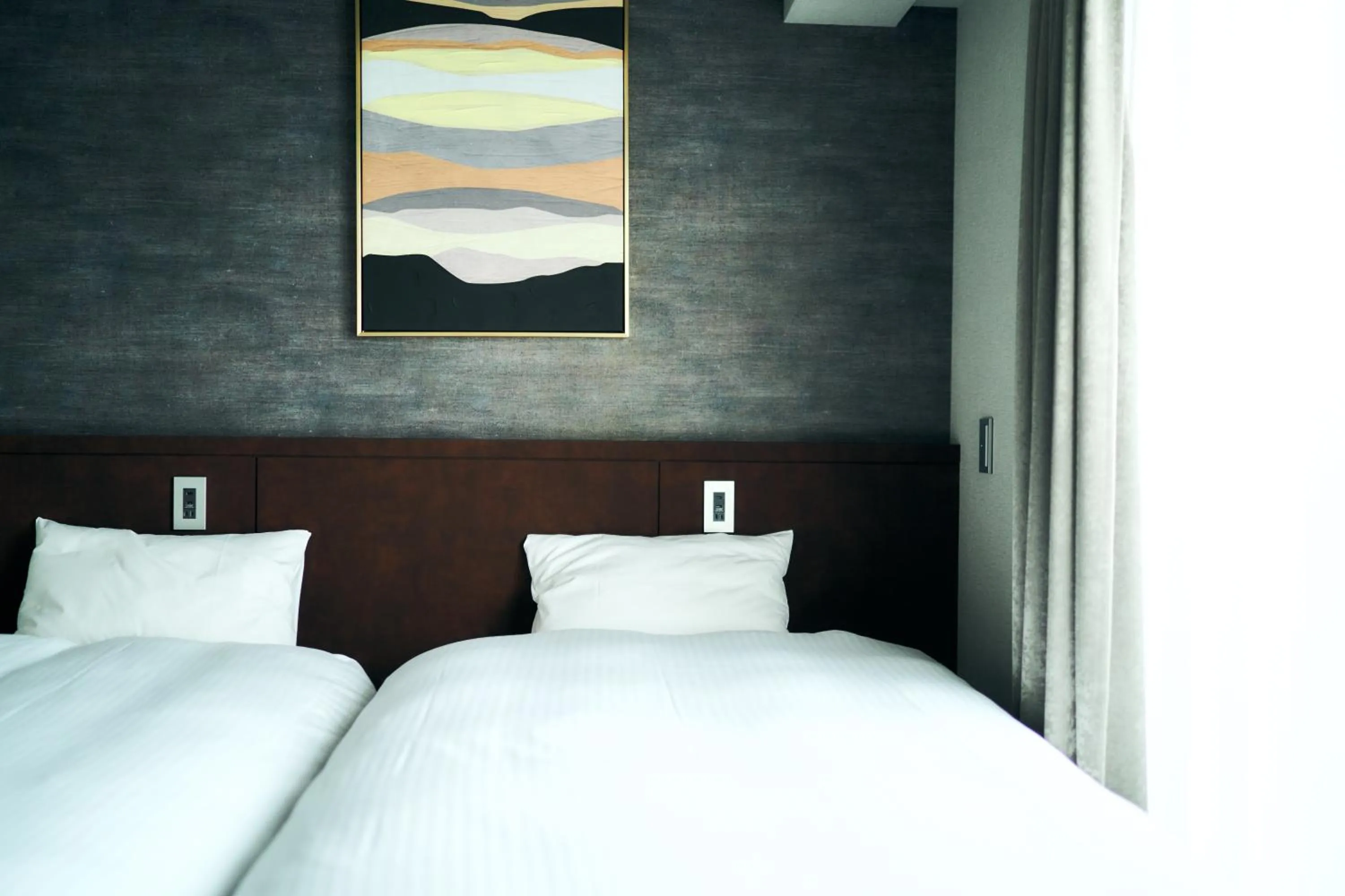 Bed in Rakuten STAY Kyoto Station