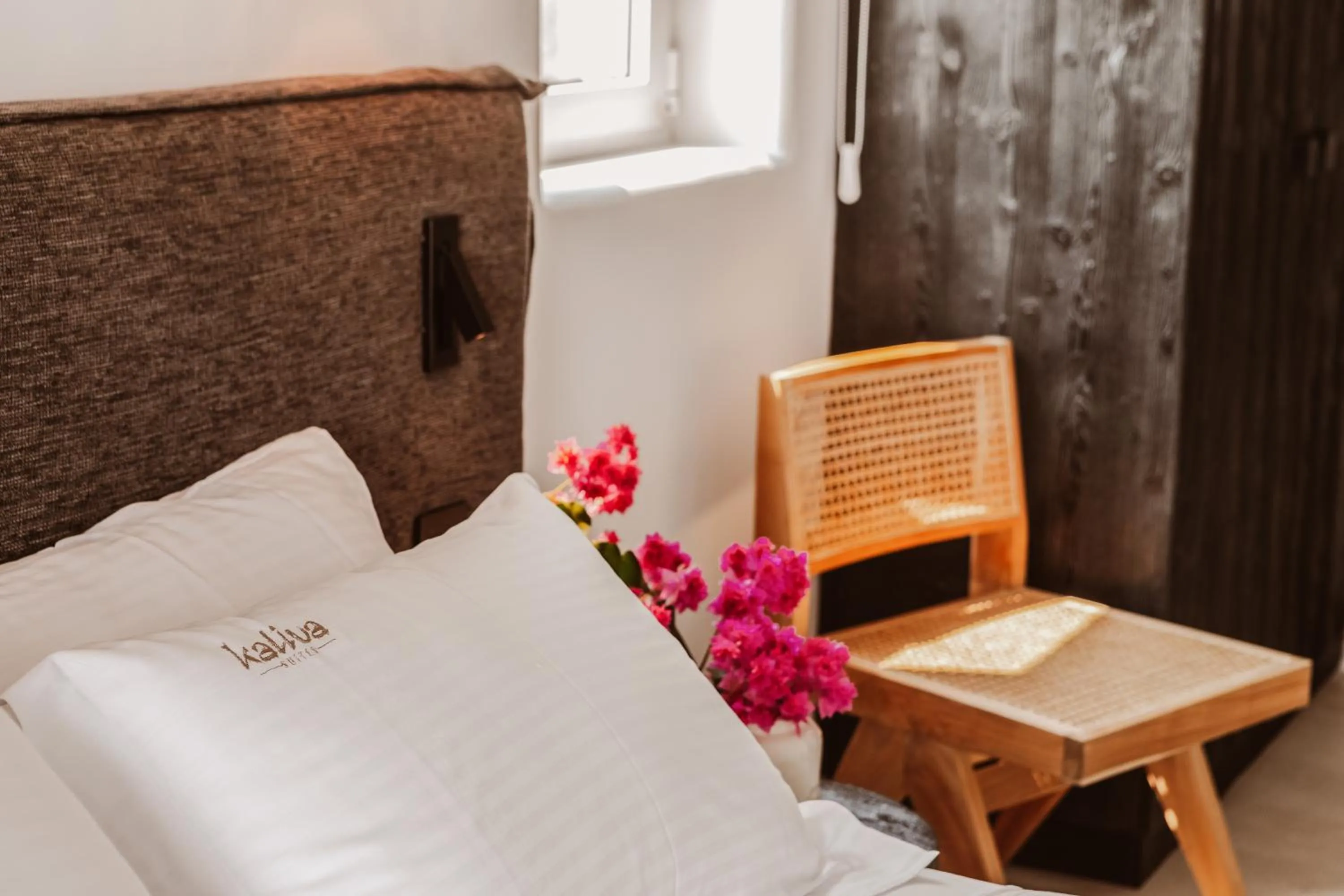 Bed in Kaliva Suites - Adults Only