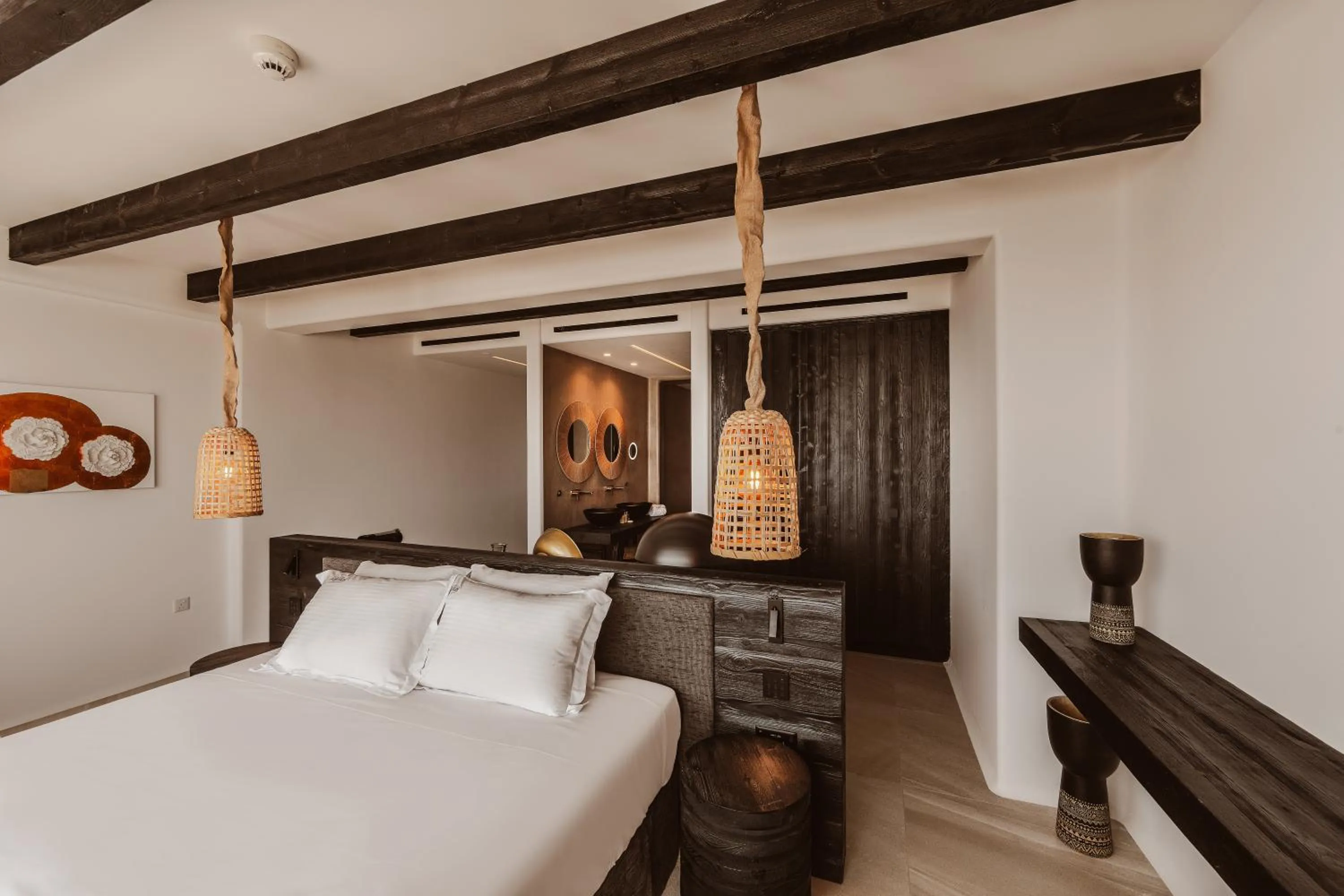 Bed in Kaliva Suites - Adults Only