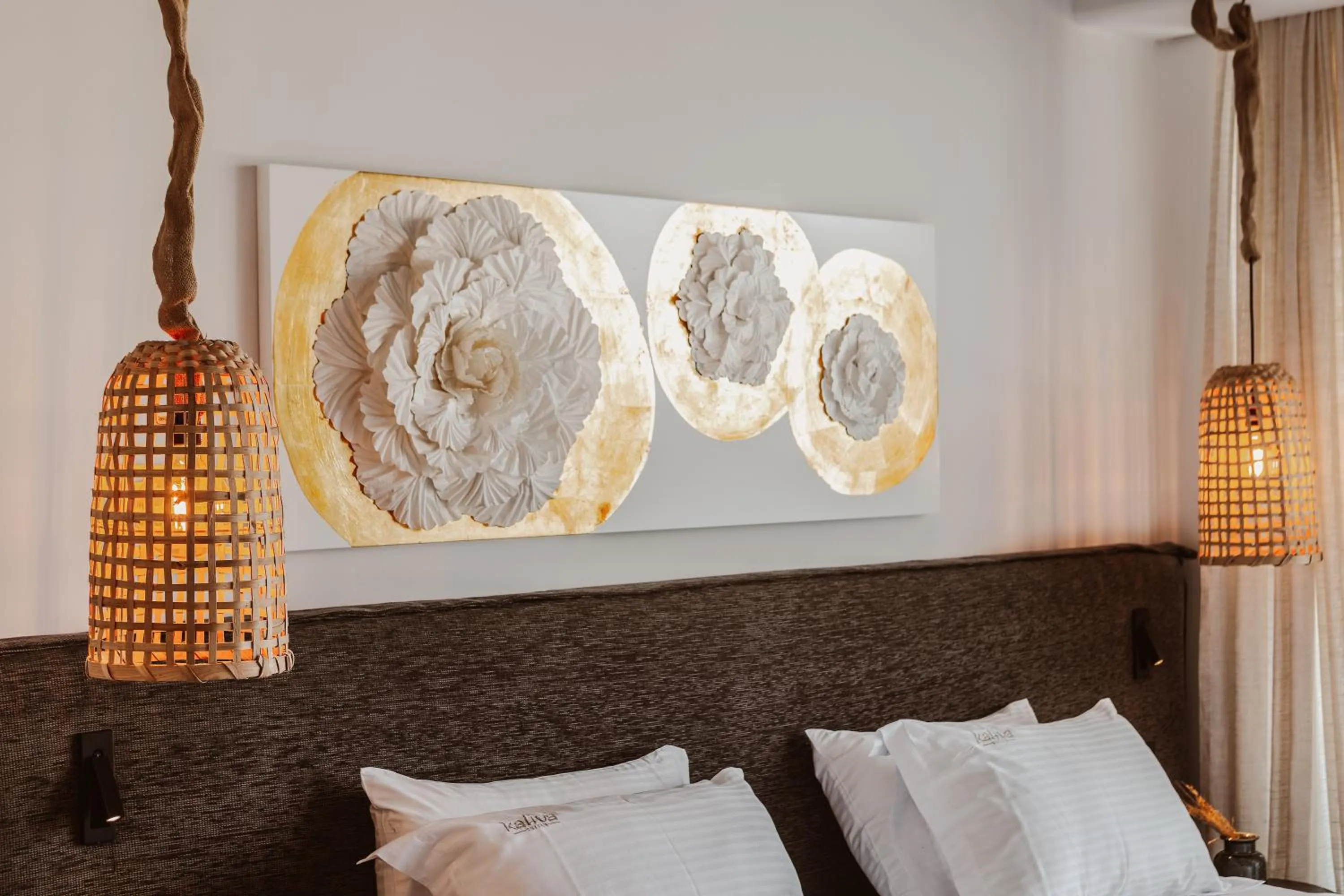 Bed in Kaliva Suites - Adults Only