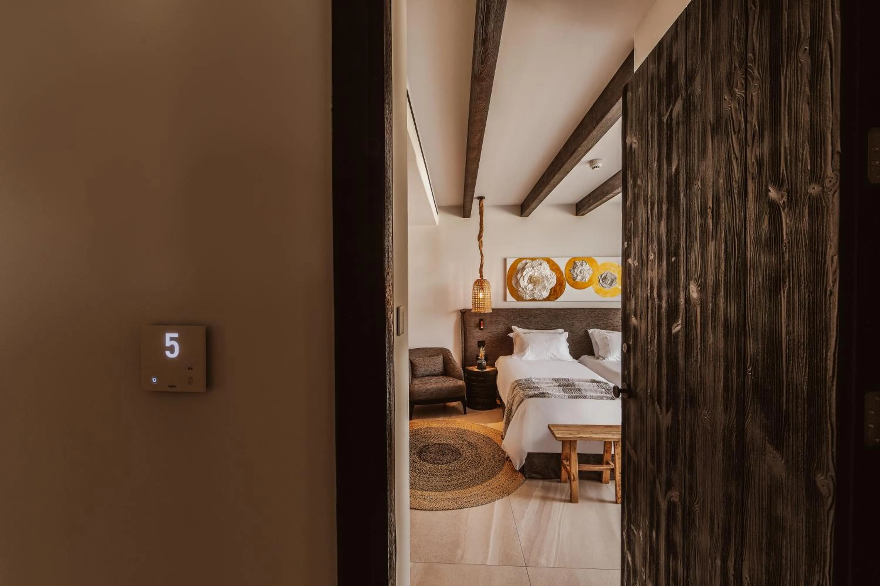 Bed in Kaliva Suites - Adults Only