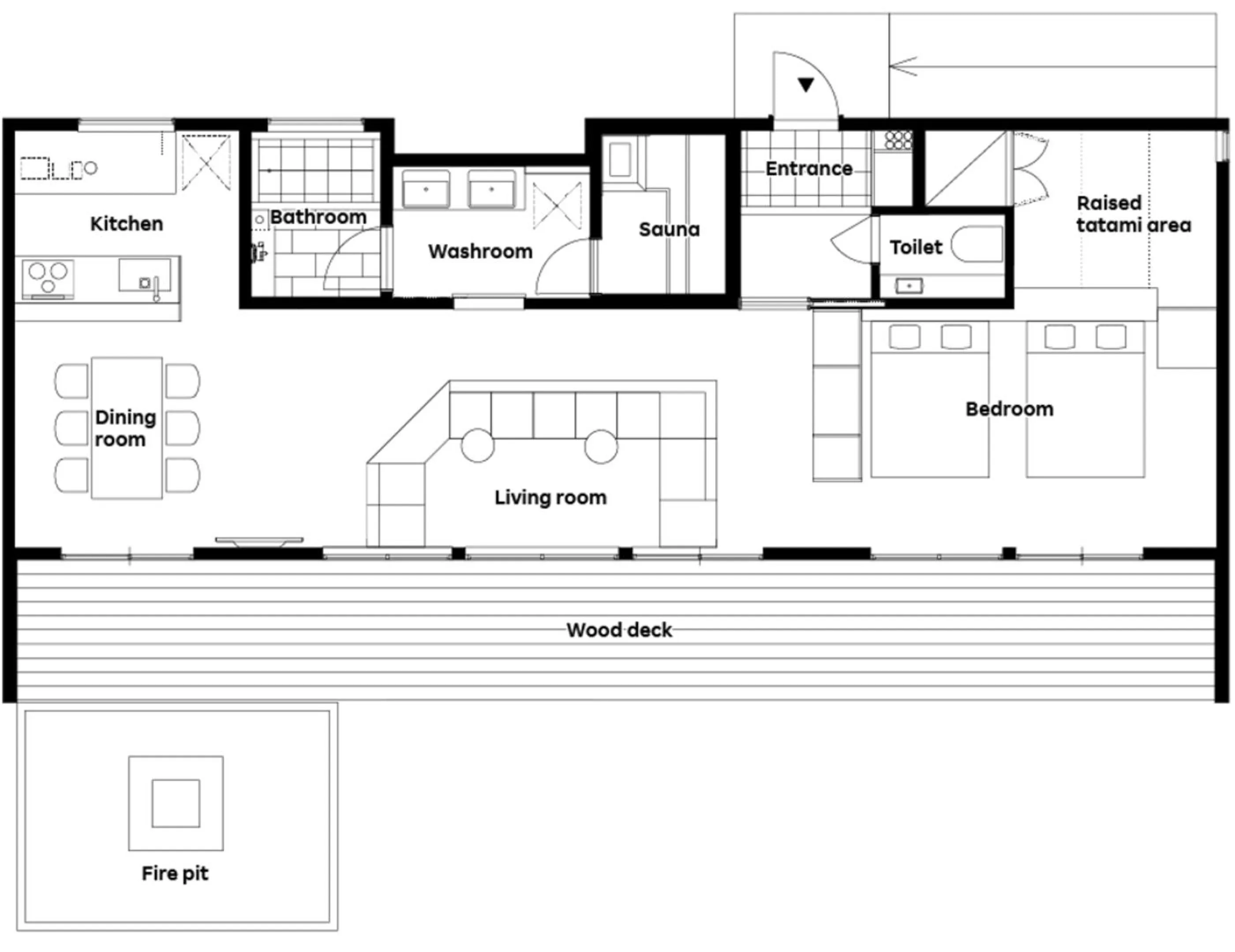 Floor plan in Rakuten STAY VILLA Aso Kurokawa