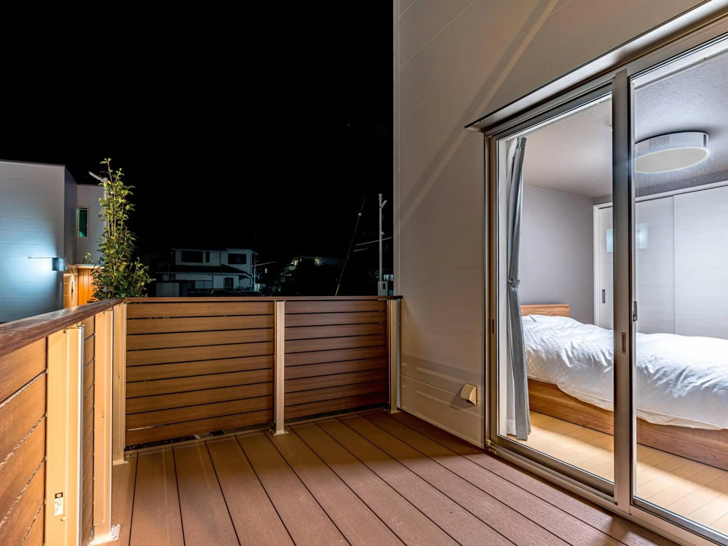 Balcony/Terrace, Bed in Rakuten STAY HOUSE x WILL STYLE Takasaki Balcony/Terrace, Bed in Rakuten STAY HOUSE x WILL STYLE Takasaki