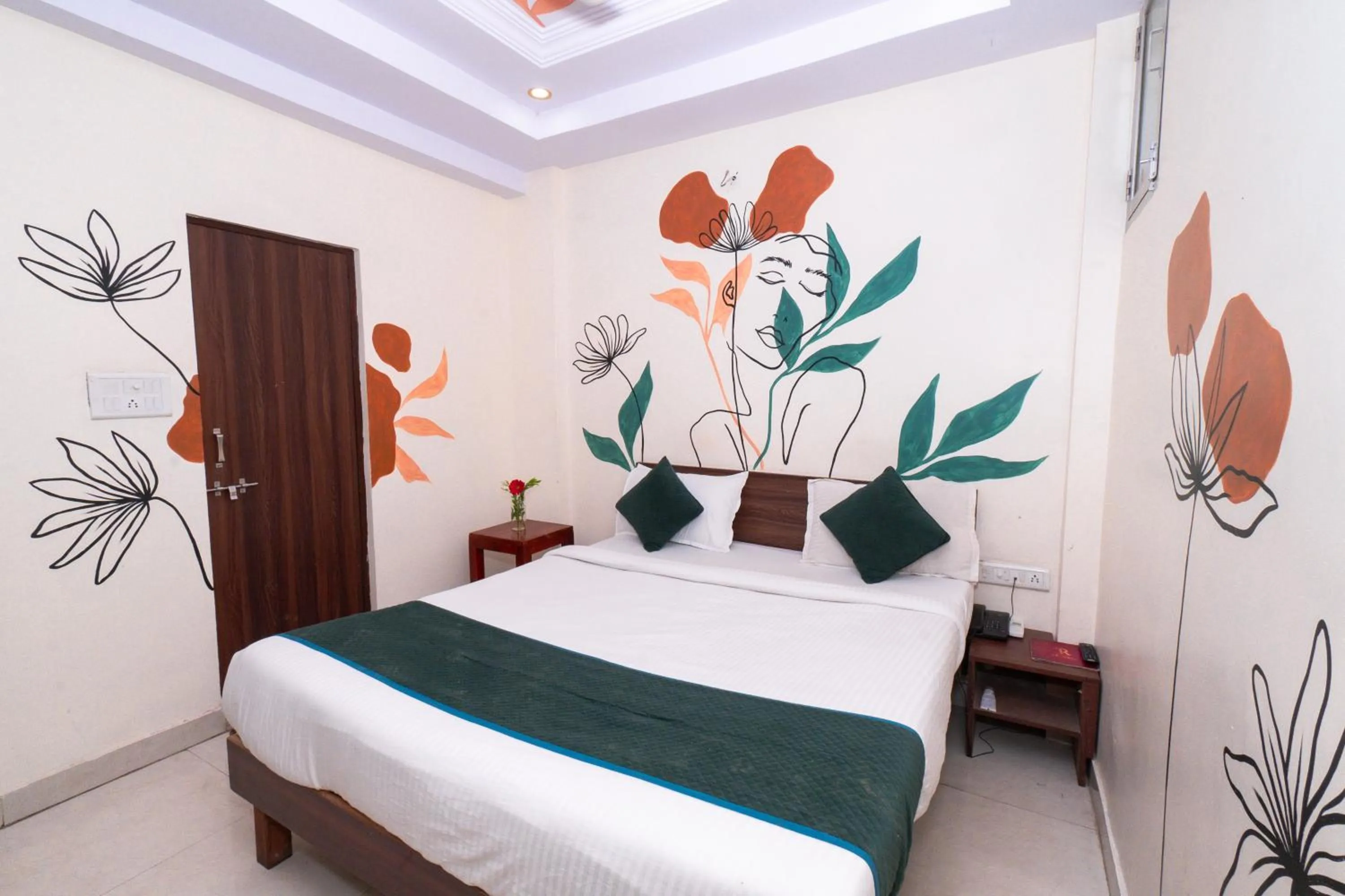 Bed in Raj Residency