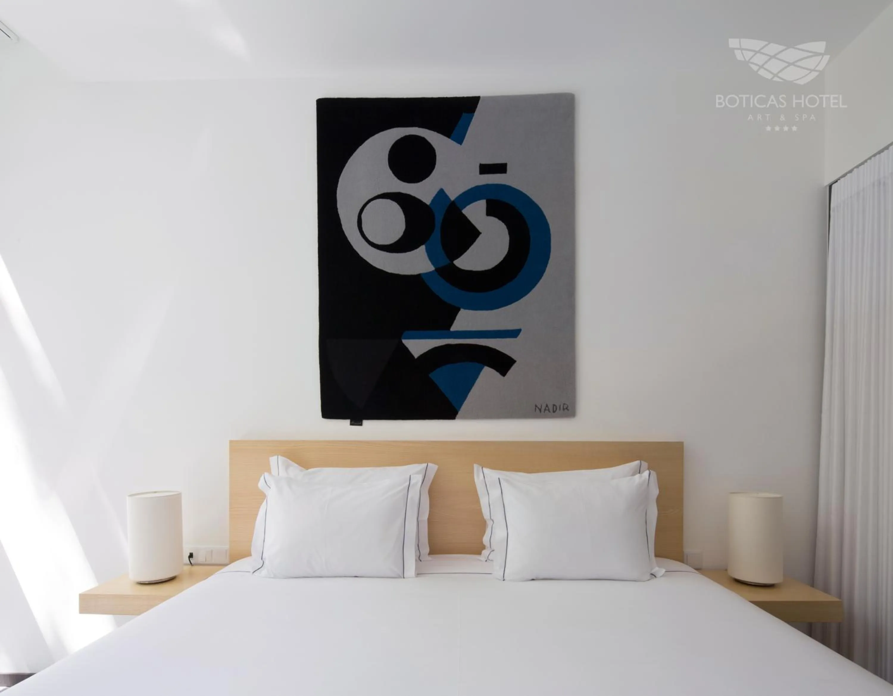 Decorative detail, Bed in Boticas Hotel Art & SPA