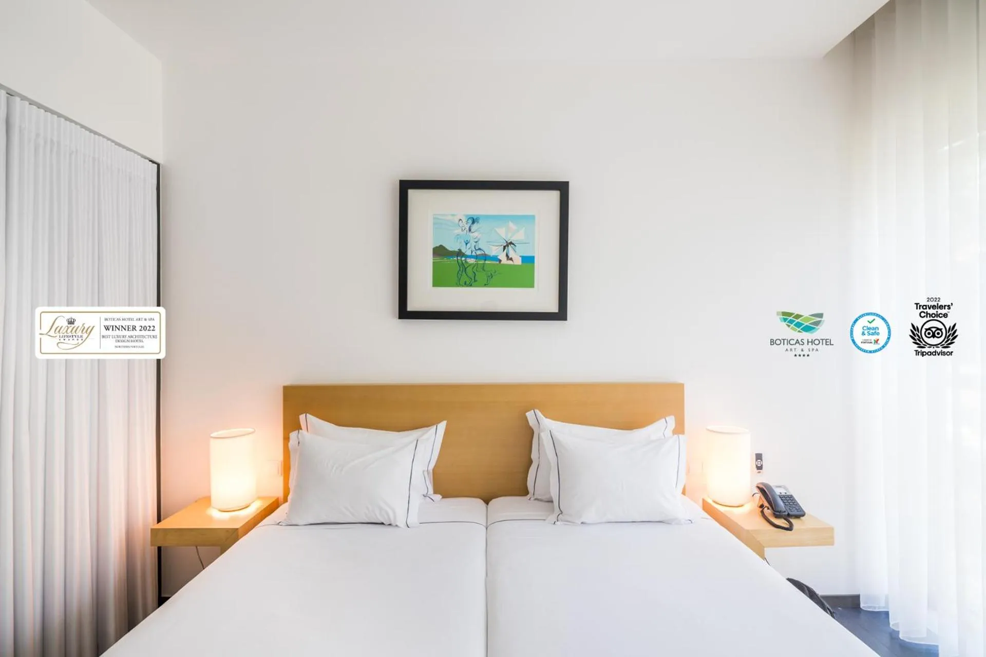 Bed in Boticas Hotel Art & SPA