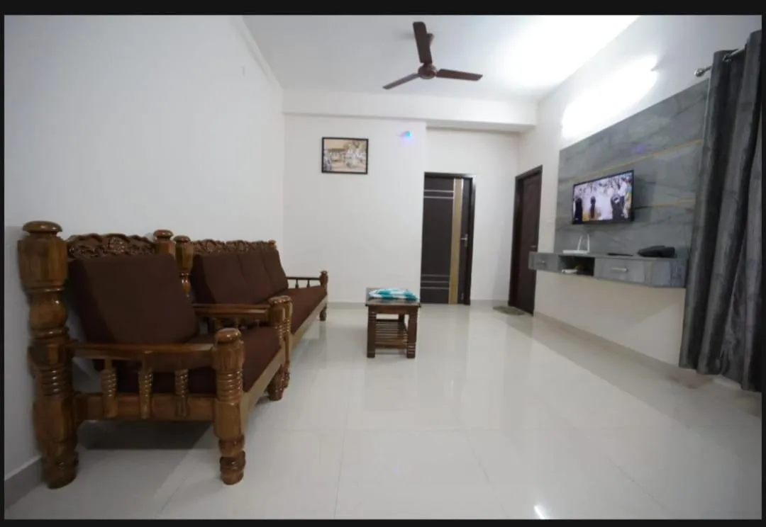 Living room in CM Stays Service Apartment - Near Chennai Airport - Pallavaram