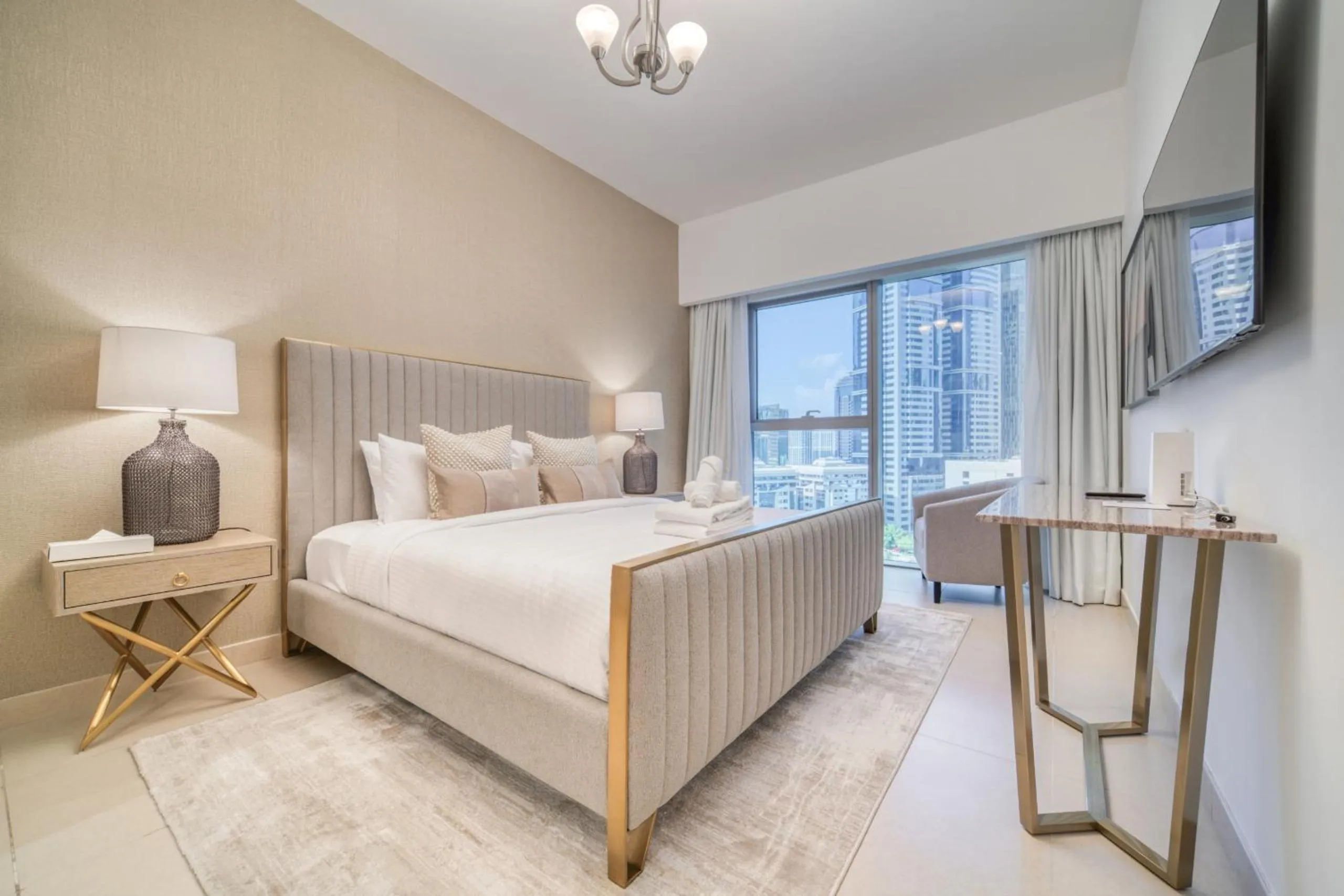 Bed in Central Park Towers, City View - DIFC - Mint Stay