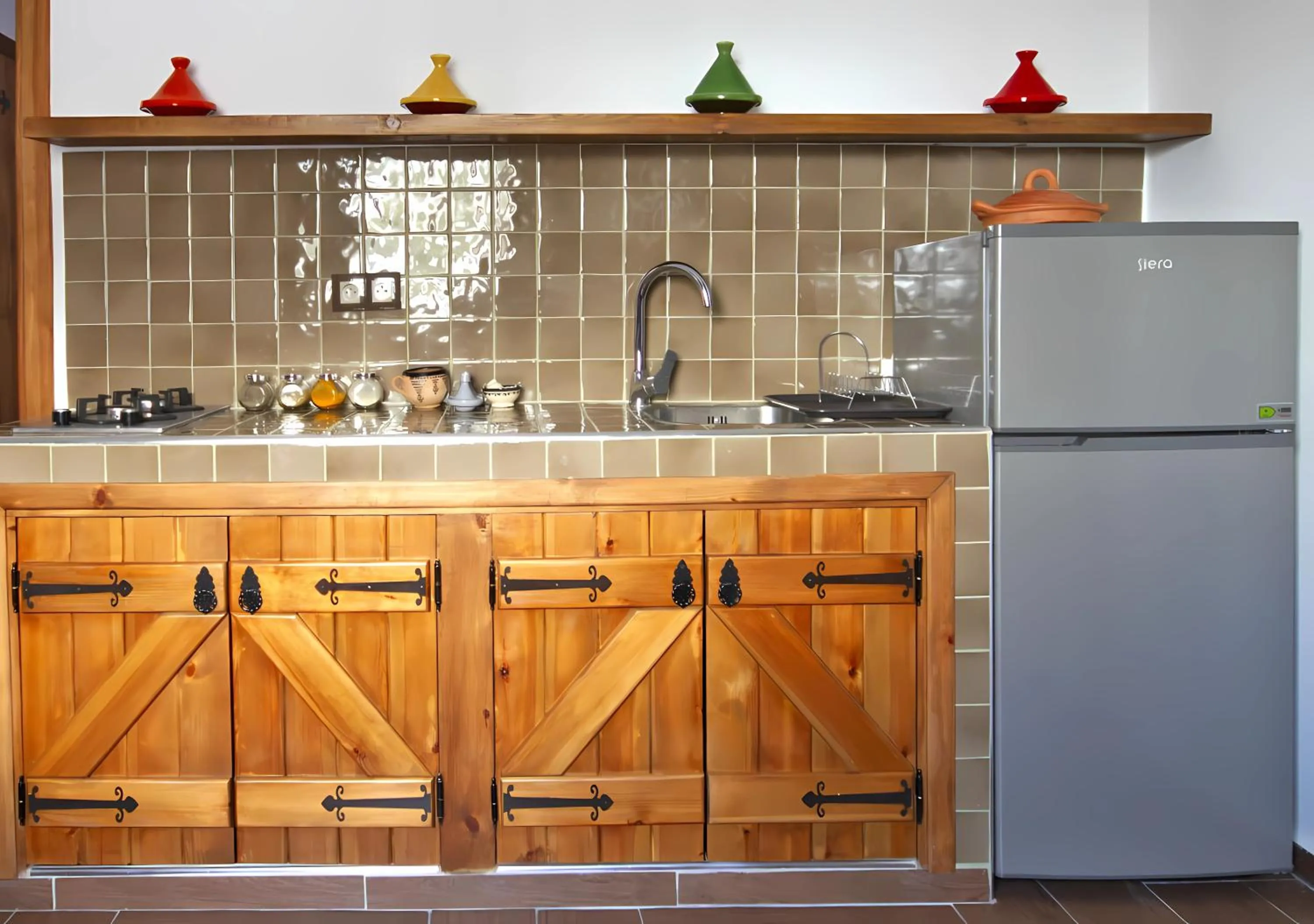 Kitchen or kitchenette in Aparthotel Dar Nowara Chaouen