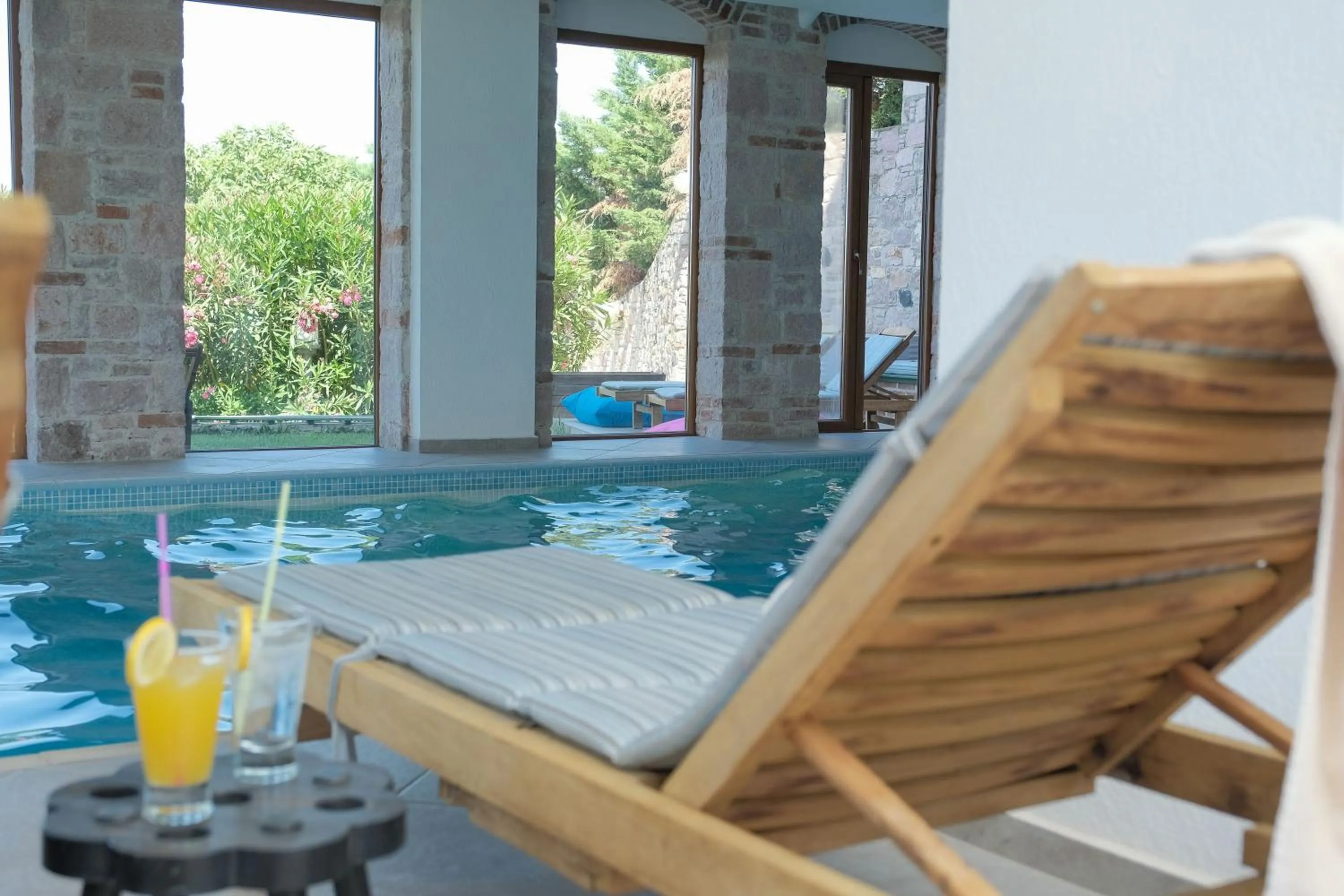 Pool view in Cunda Labris Hotel