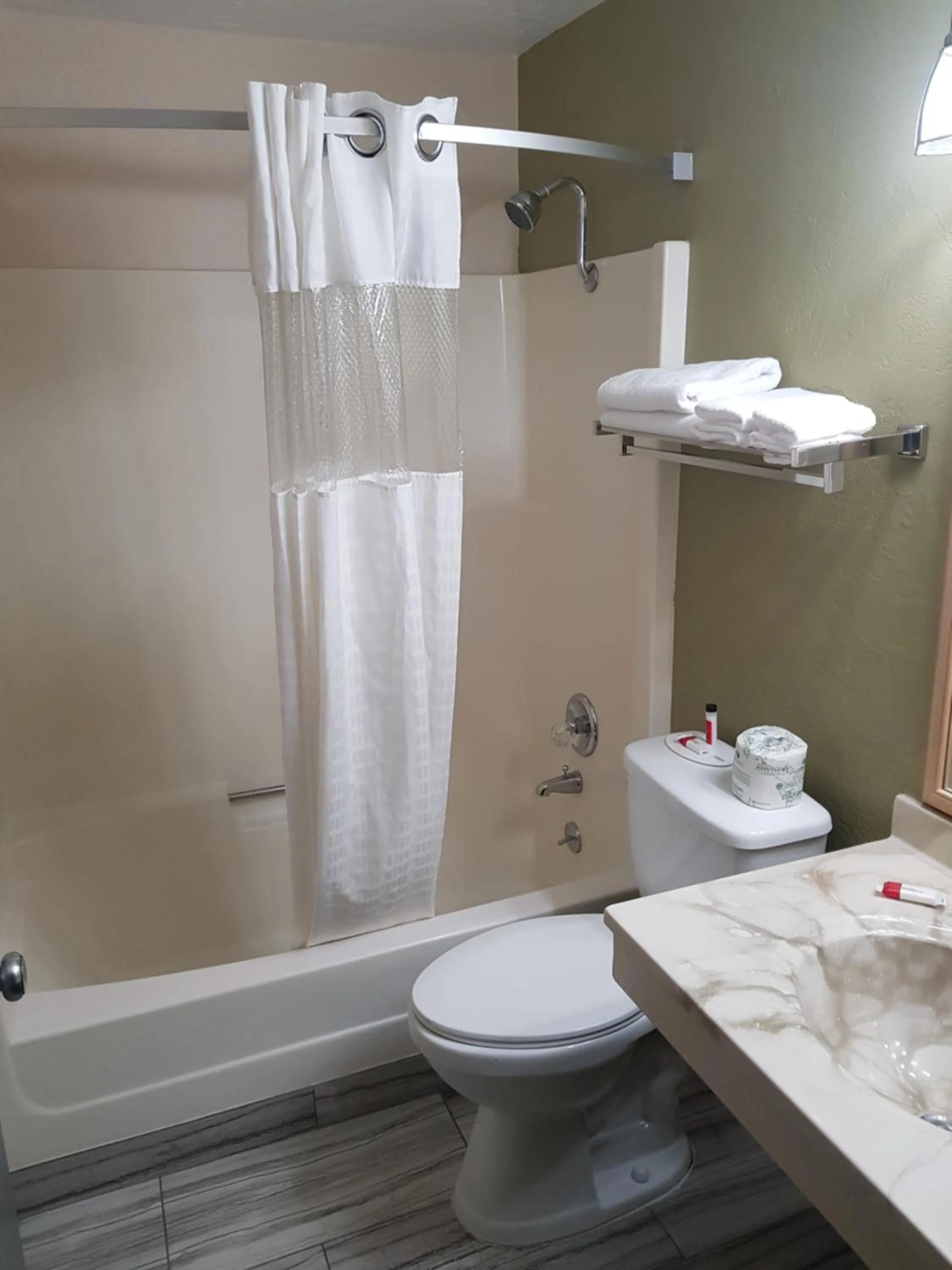 Bathroom in Super 8 by Wyndham Shelton