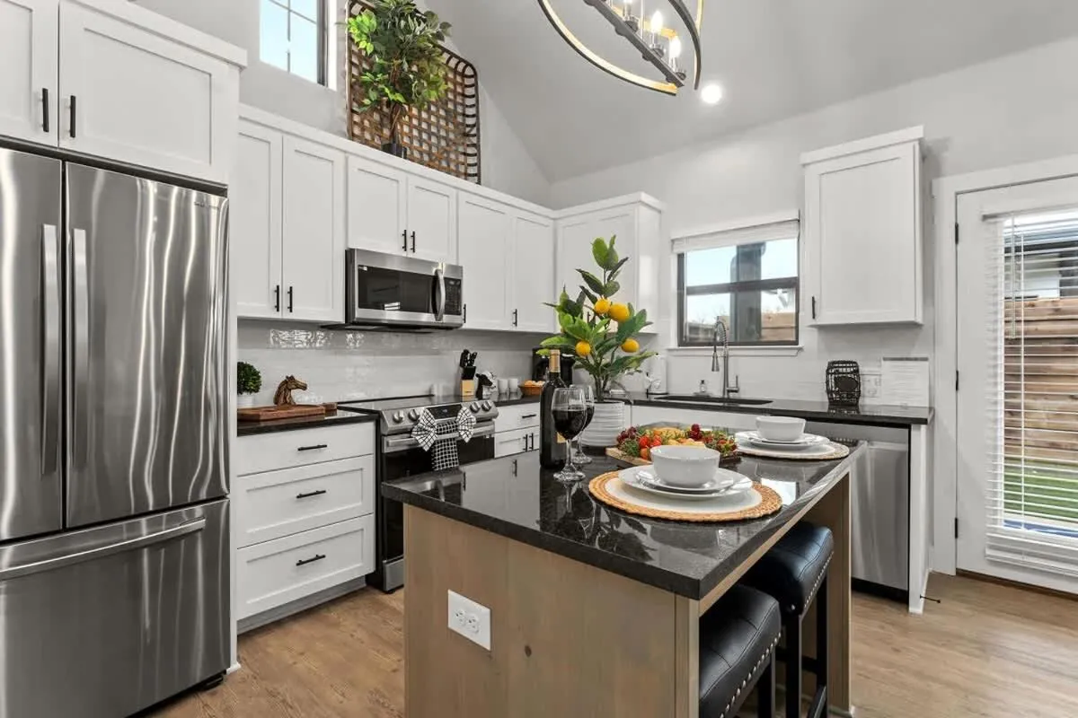 Kitchen or kitchenette in Biskits Hideaway