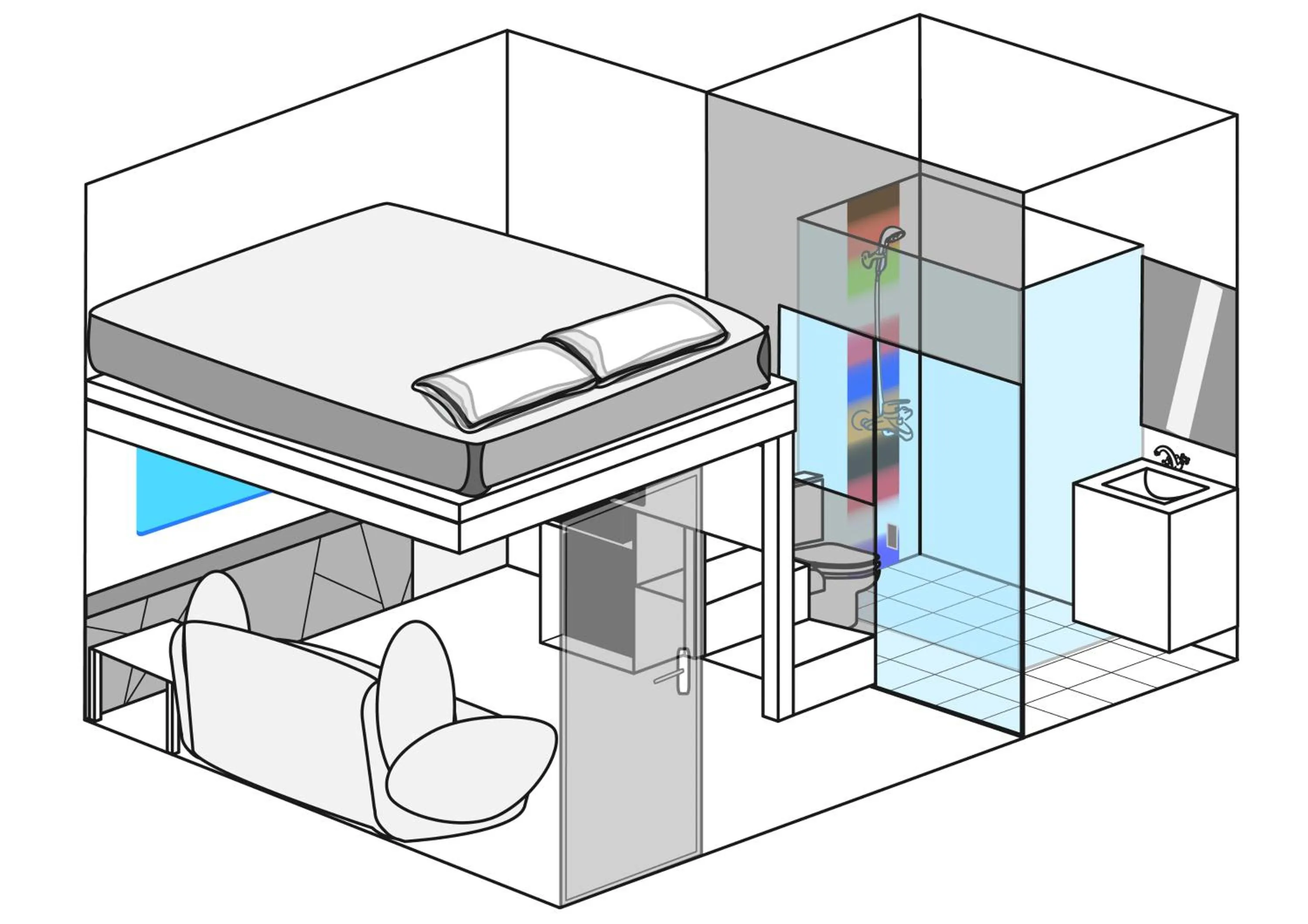 Floor plan in ColorMix Hotel & Hostel