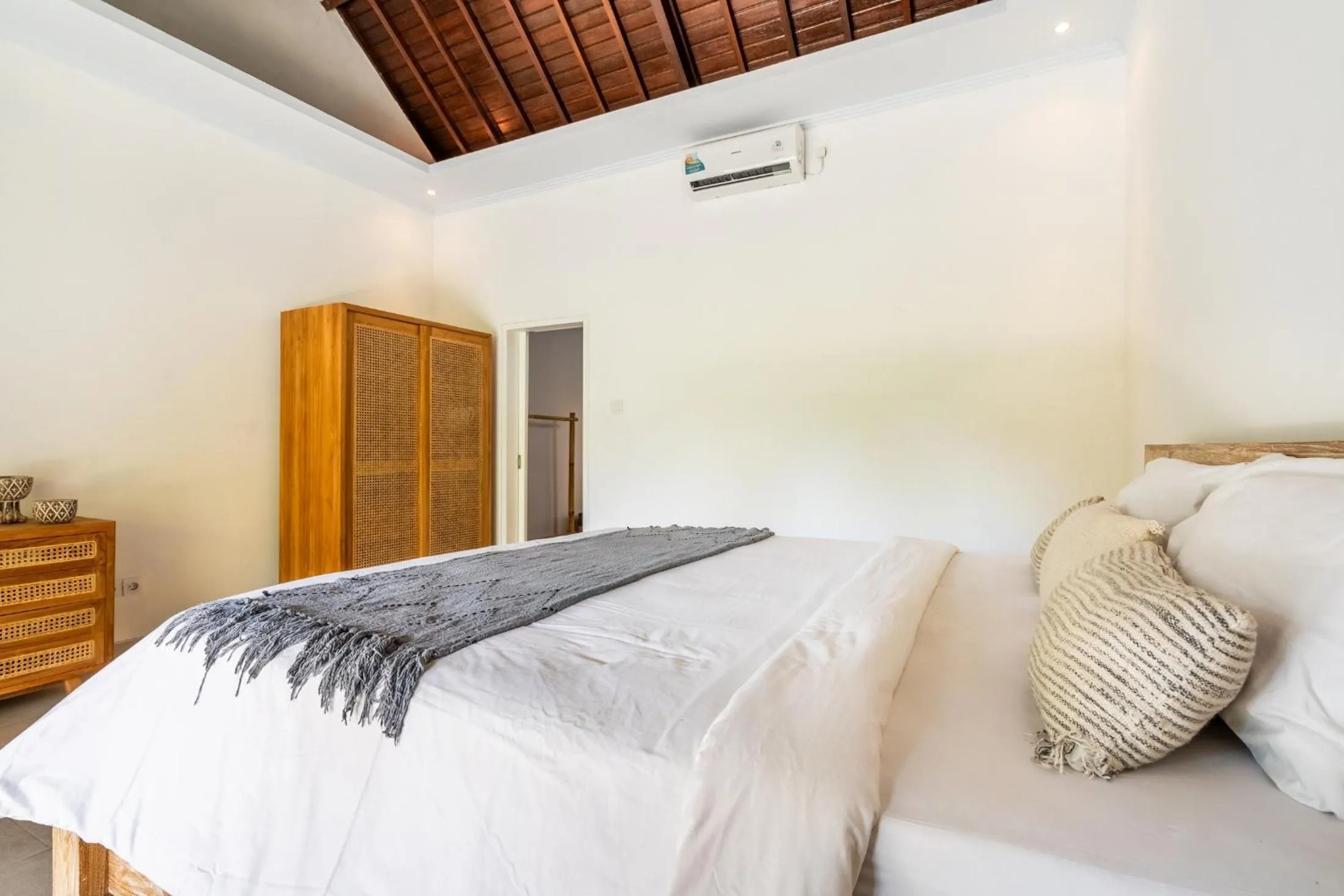 Bed in Jungle Amaranth Villa Canggu - Exclusive 3BR Retreat with Pool, Modern Amenities and Top Location