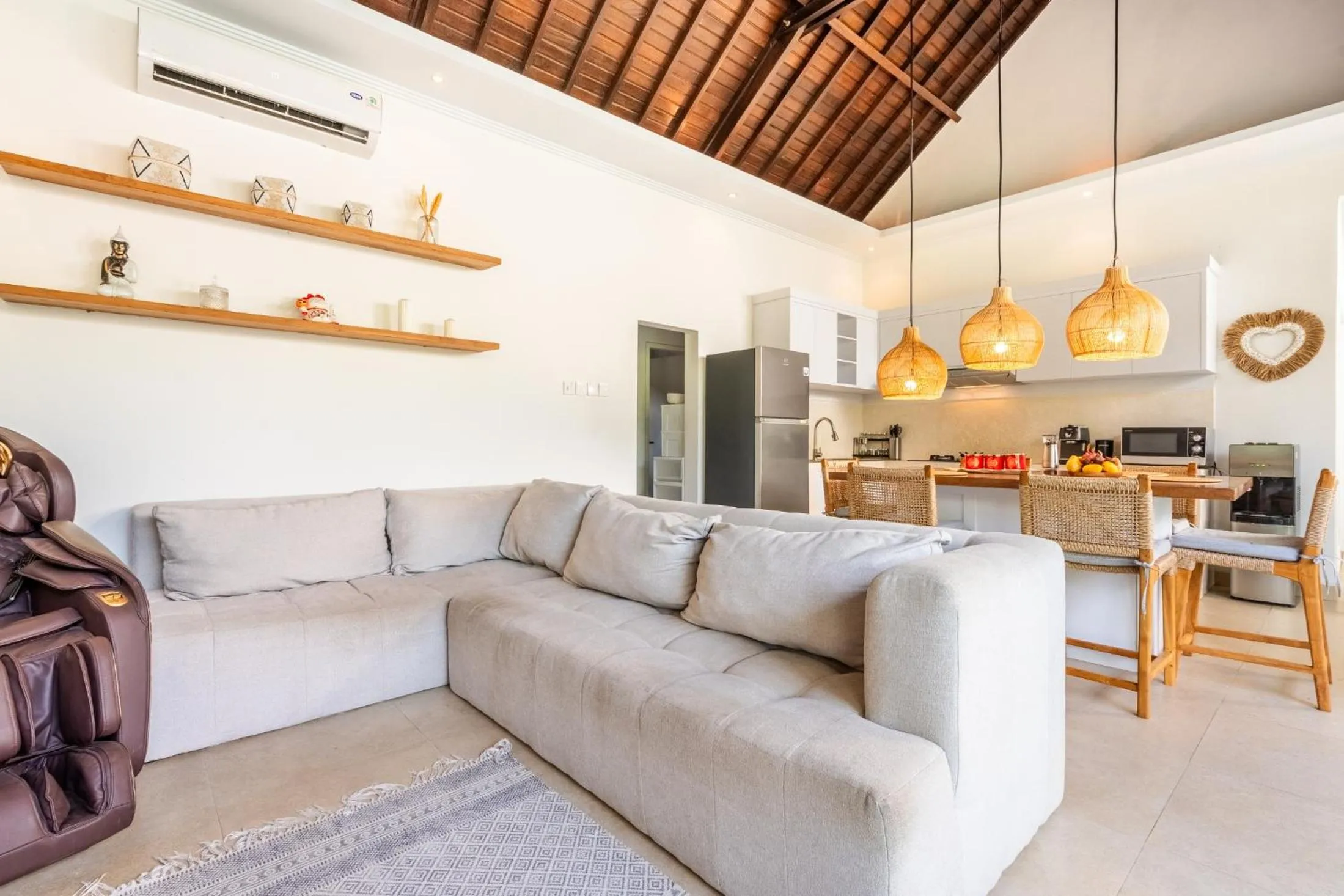 Kitchen or kitchenette in Jungle Amaranth Villa Canggu - Exclusive 3BR Retreat with Pool, Modern Amenities and Top Location