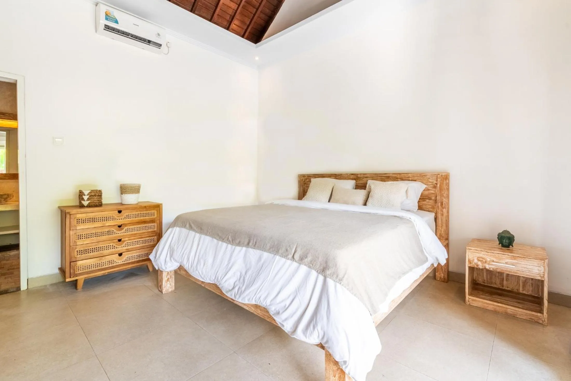 Bed in Jungle Amaranth Villa Canggu - Exclusive 3BR Retreat with Pool, Modern Amenities and Top Location