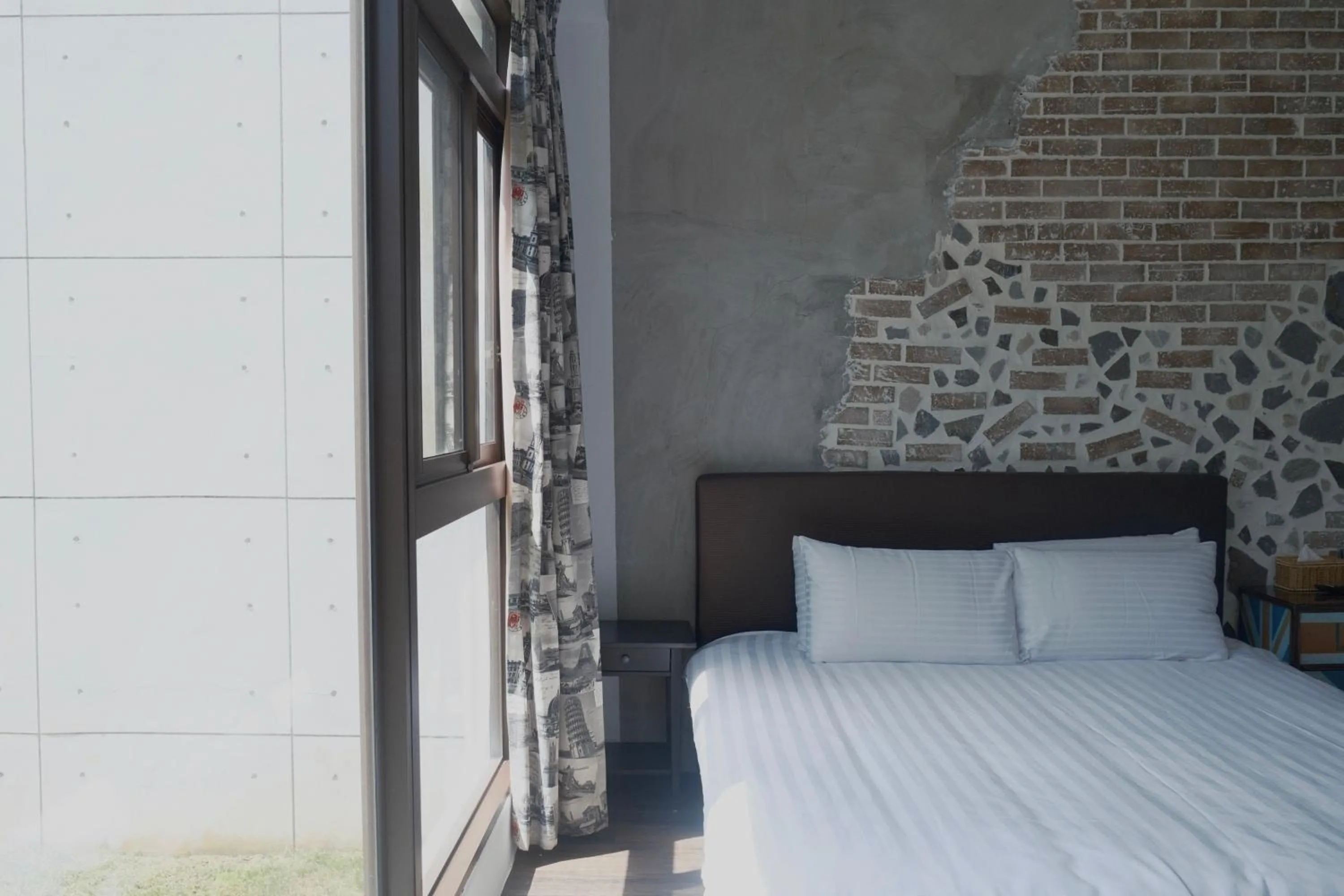 Decorative detail, Bed in 愛黏在一起設計師民宿 Lovers BNB