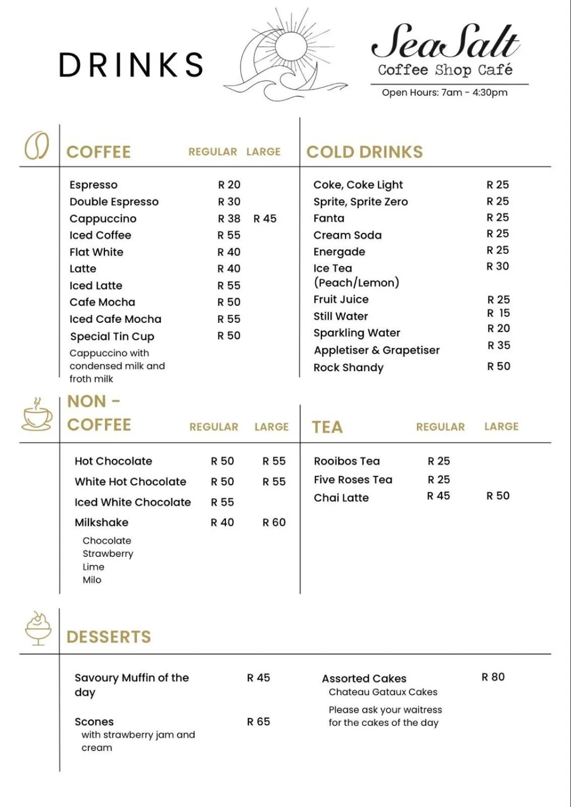 Restaurant/places to eat in No 20 On the Beach Guesthouse