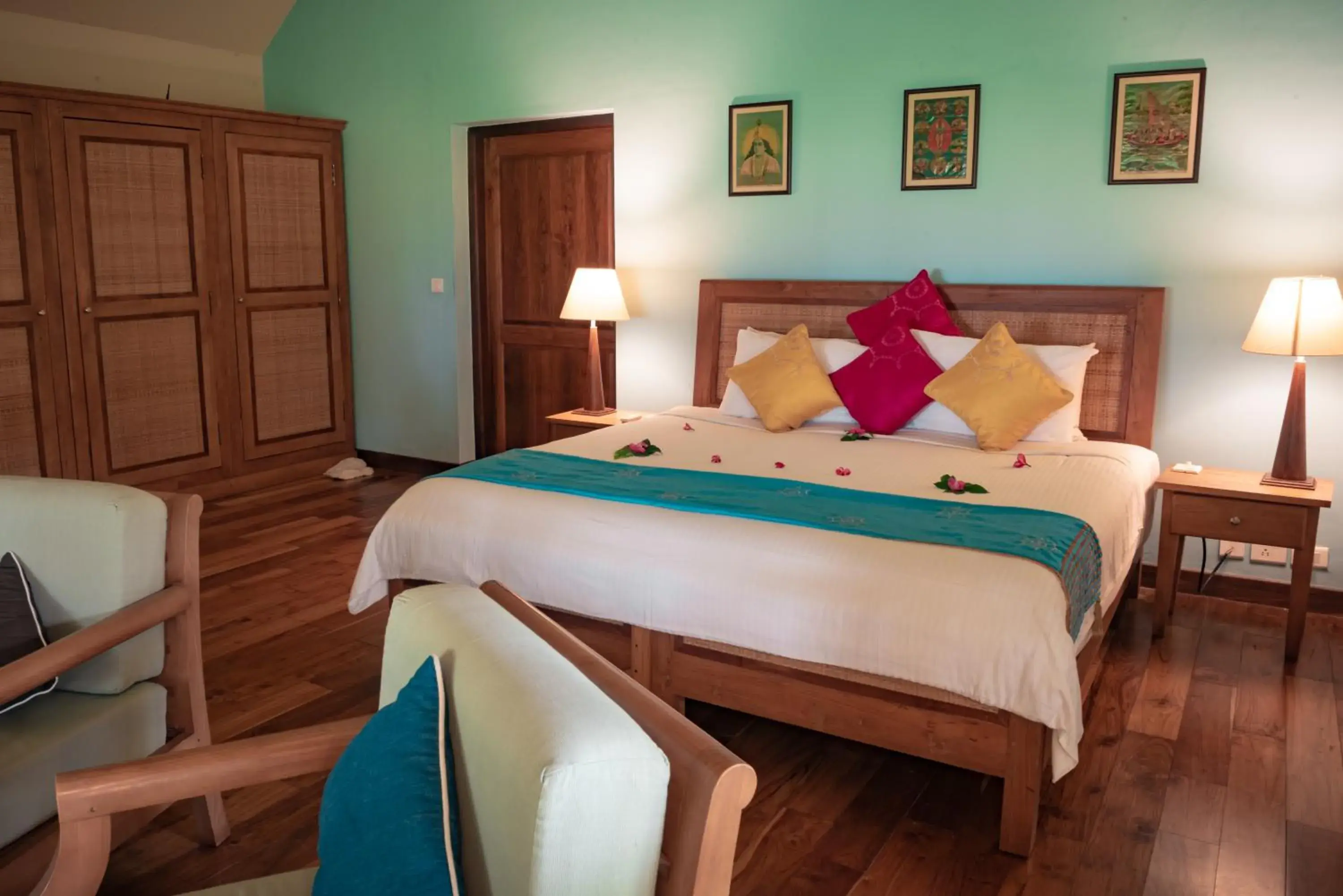 Photo of the whole room, Bed in Neeleshwar Hermitage Photo of the whole room, Bed in Neeleshwar Hermitage