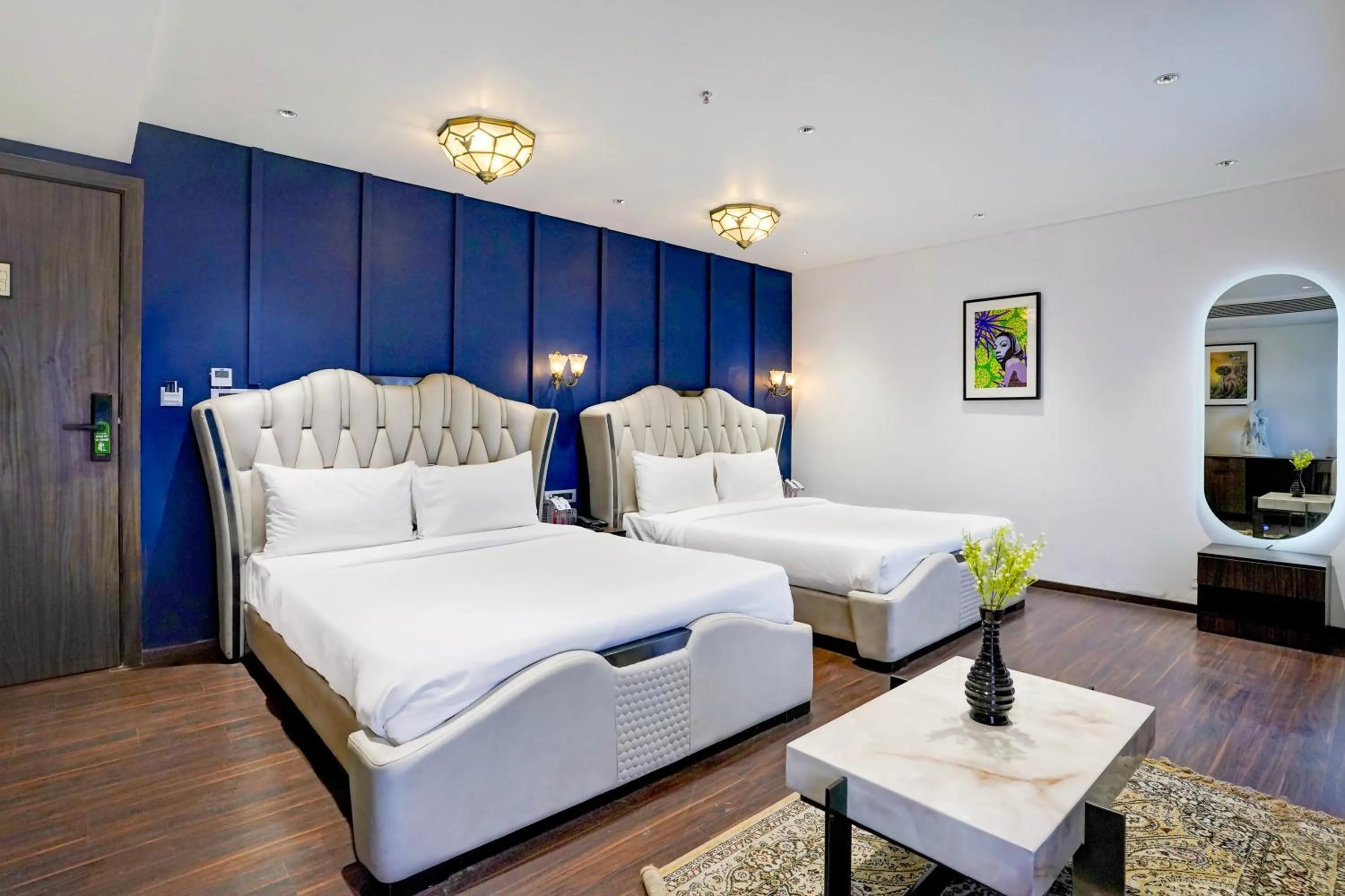 Bedroom, Bed in Palette Magarpatta City formerly Emerald Guestimony