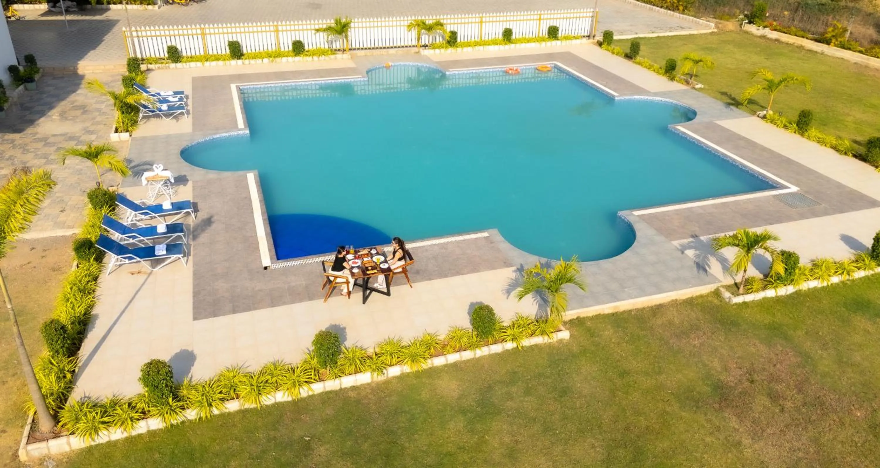 Swimming pool in Daksh Eden Greenz -A Luxury Resort in Sasan Gir