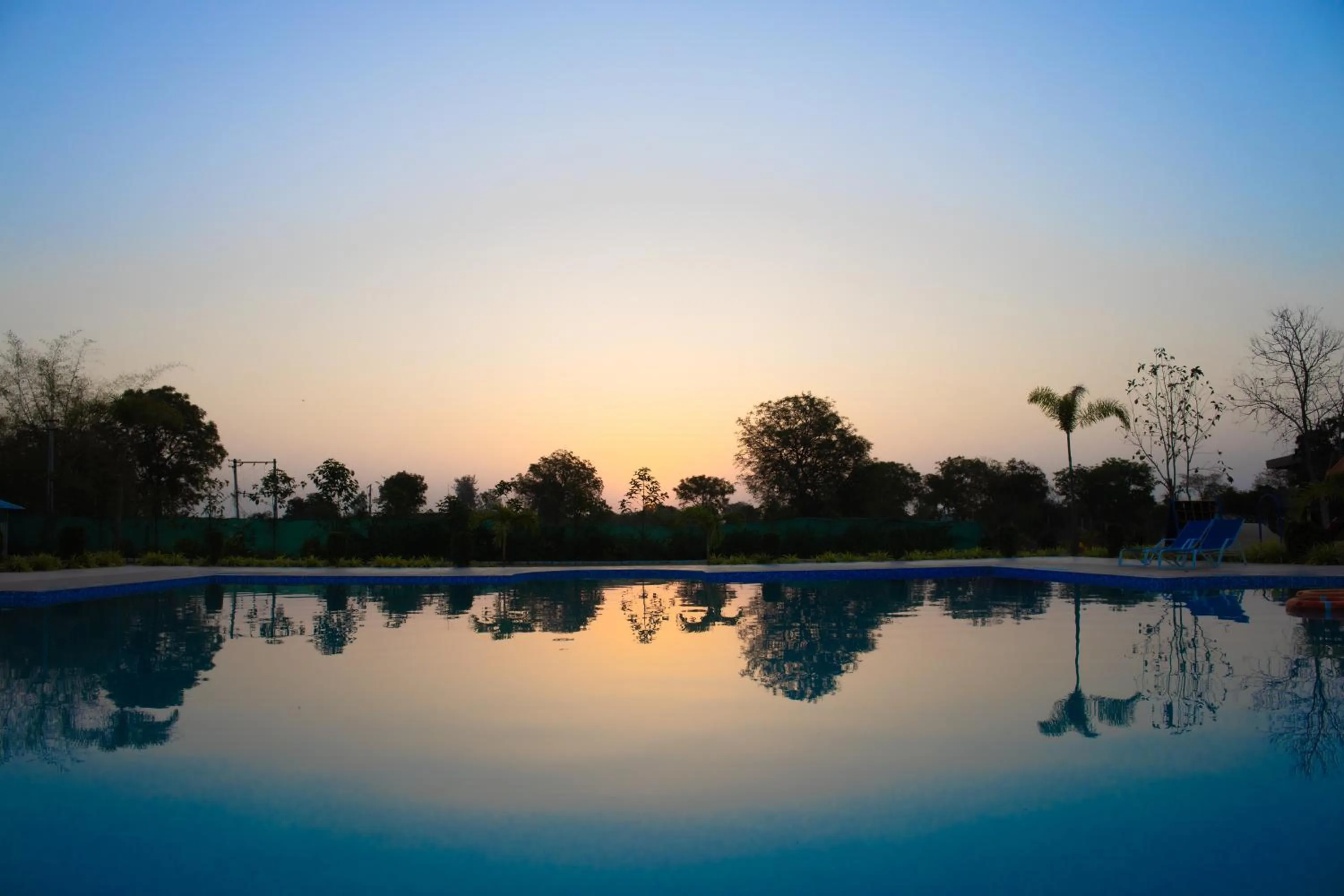 Swimming pool in Daksh Eden Greenz -A Luxury Resort in Sasan Gir