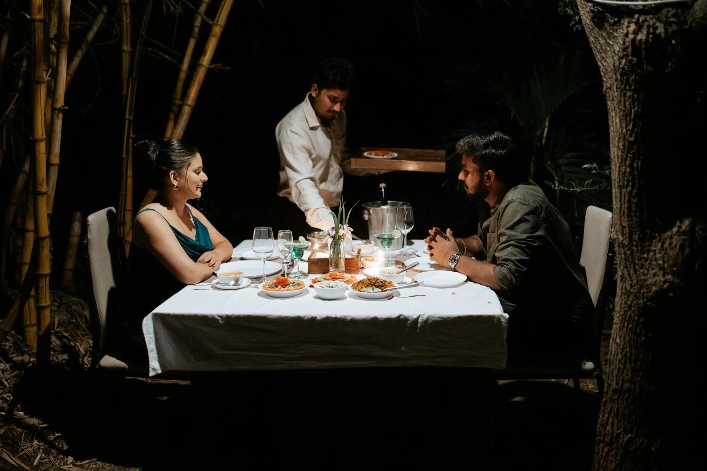 Dinner in Daksh Eden Greenz -A Luxury Resort in Sasan Gir