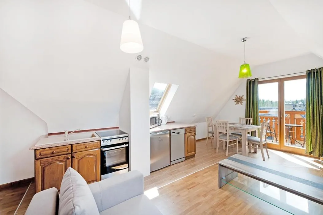 Kitchen or kitchenette in Apartamenty Lipki Park, Sun & Snow