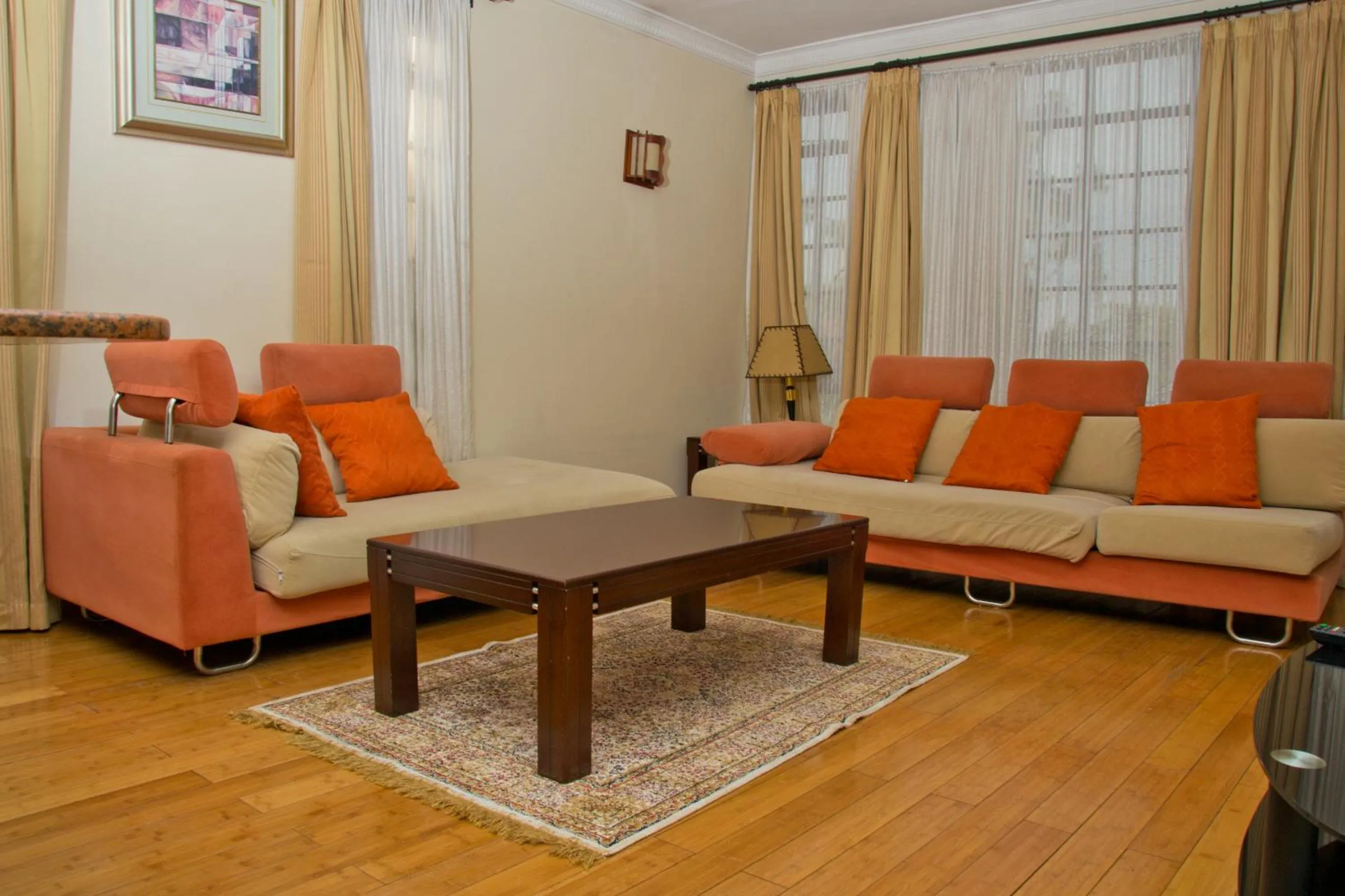 Living room in Natural Oak Apartments