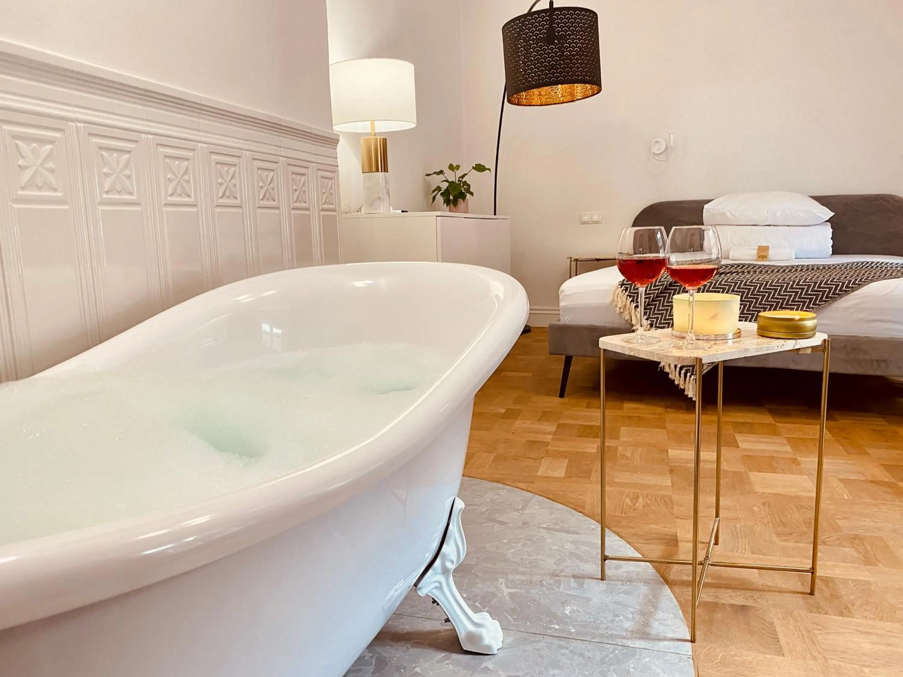 Bed in MINT Luxury Apartments at the Main Square