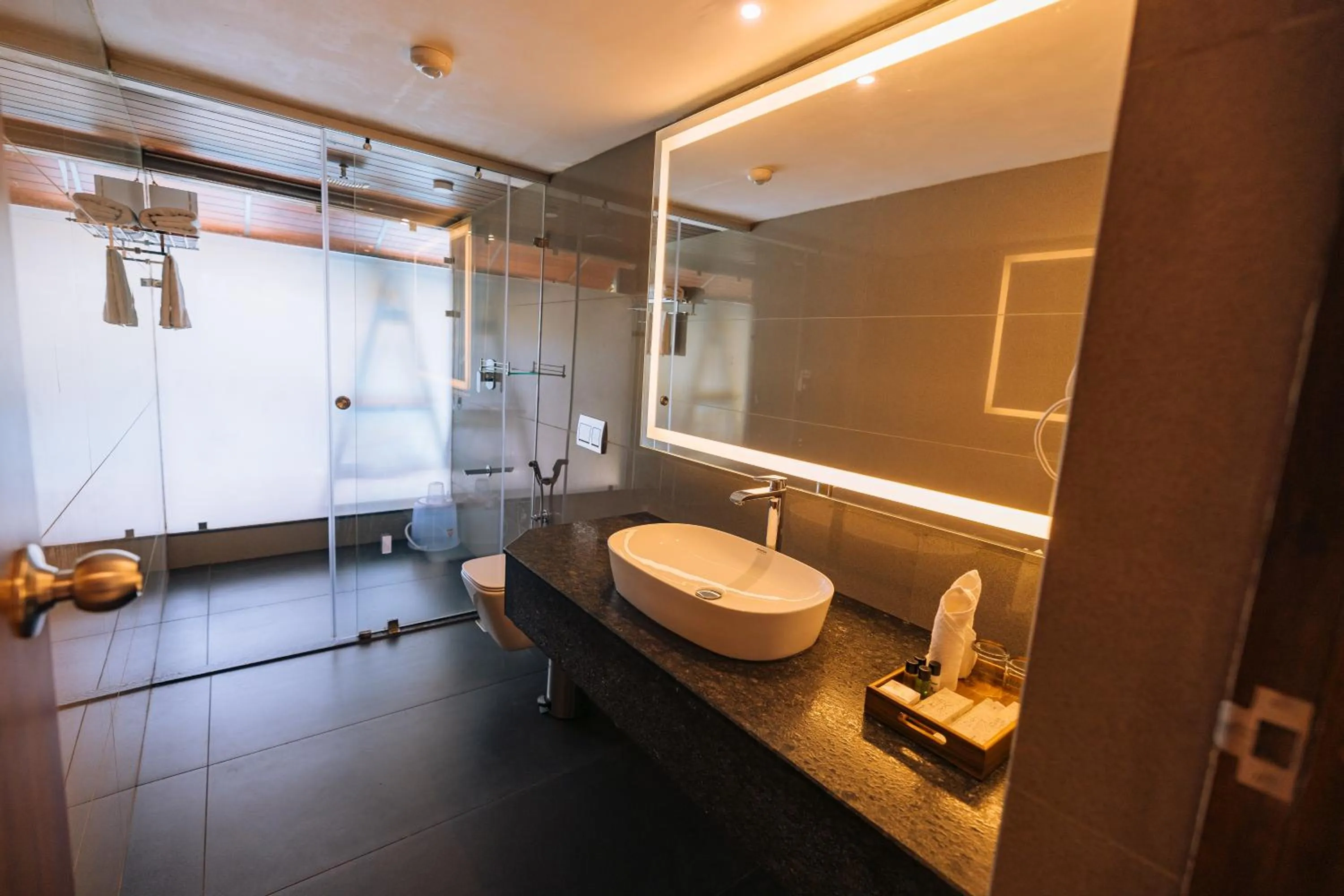 Toilet in Elixir Woods Luxury Resort And Spa, Munnar