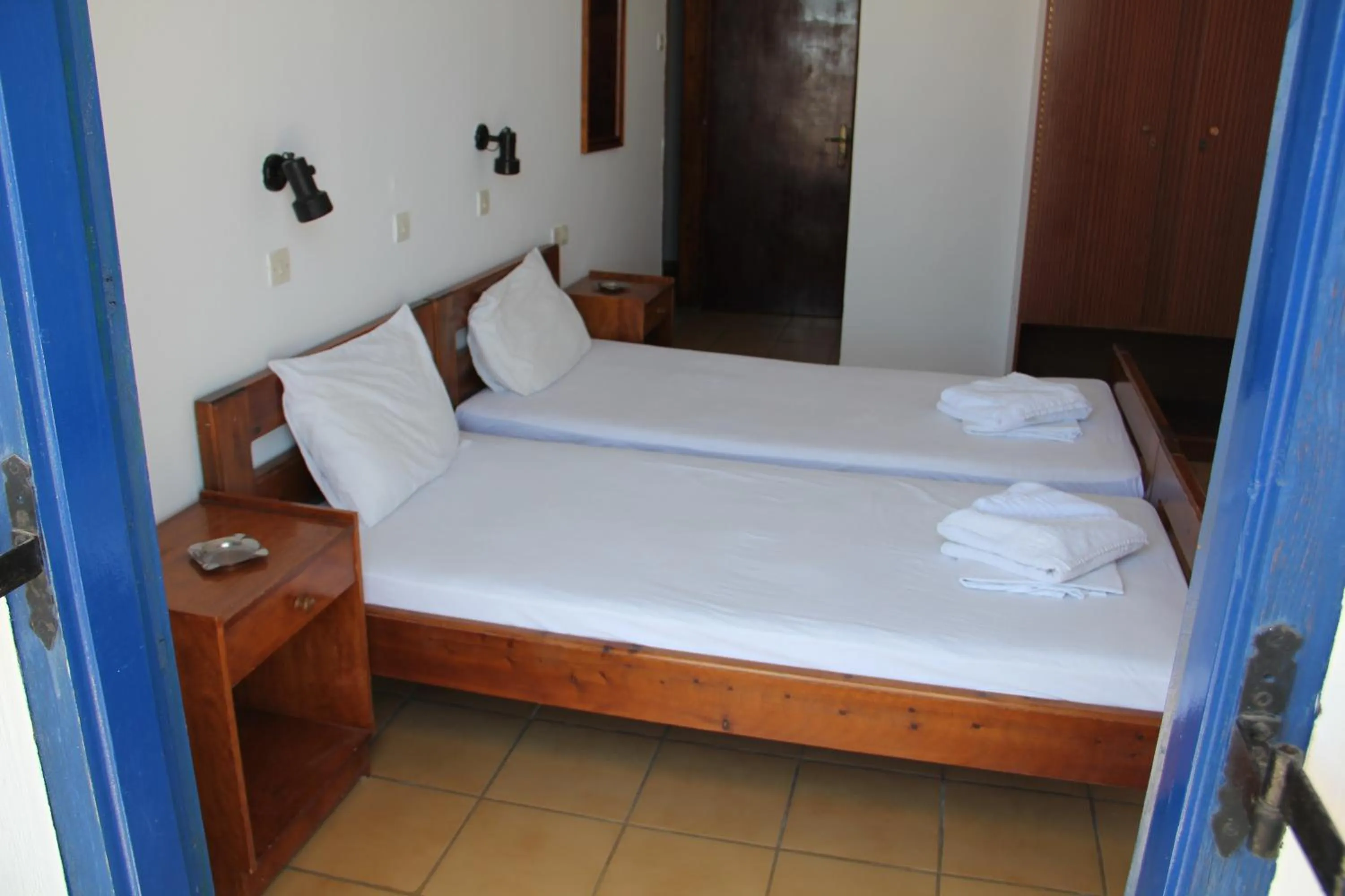 Bed in Hotel Stavris