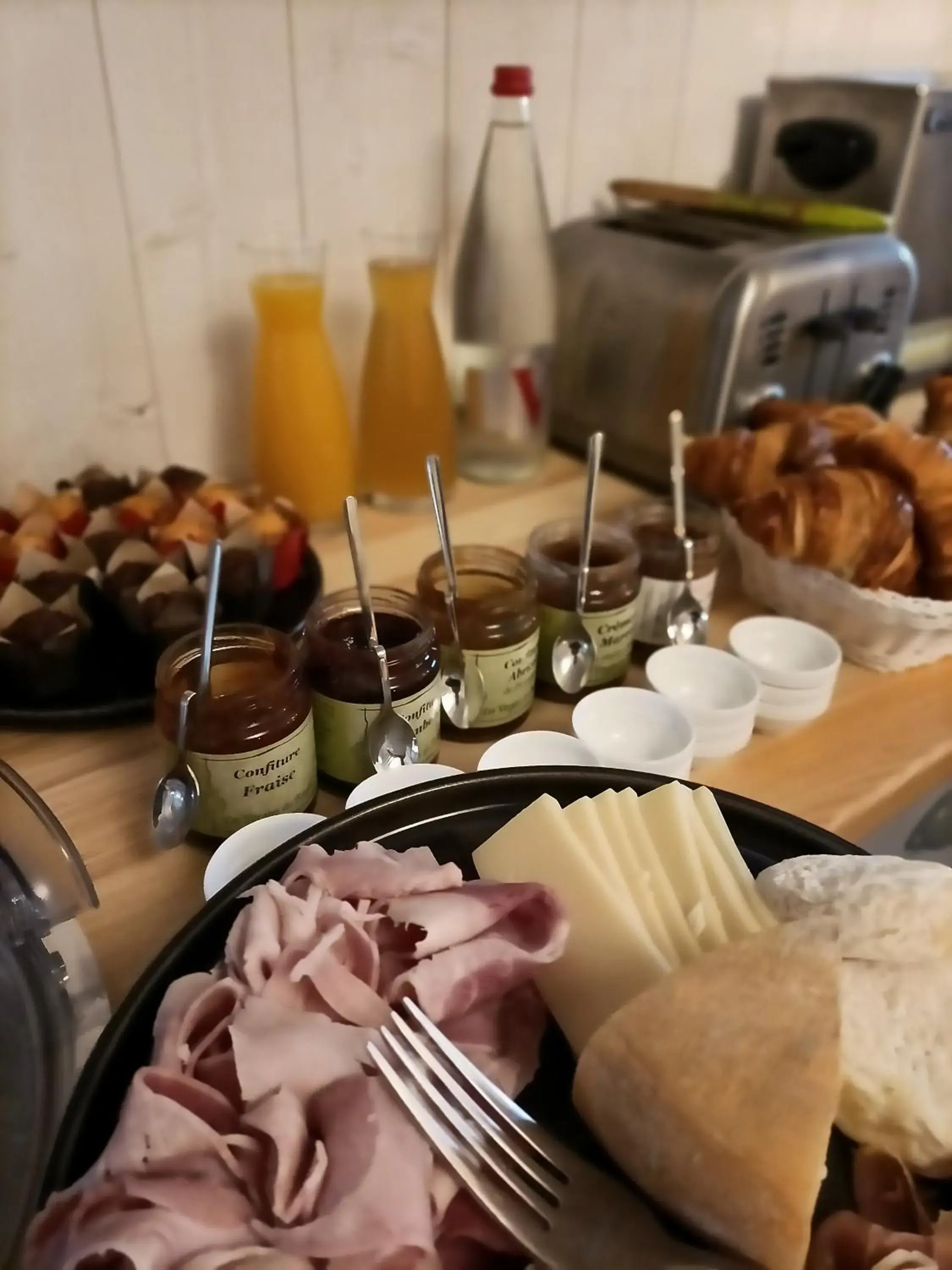 Breakfast in Auberge du Vieux Lanas Logis Hotel Restaurant Breakfast in Auberge du Vieux Lanas Logis Hotel Restaurant