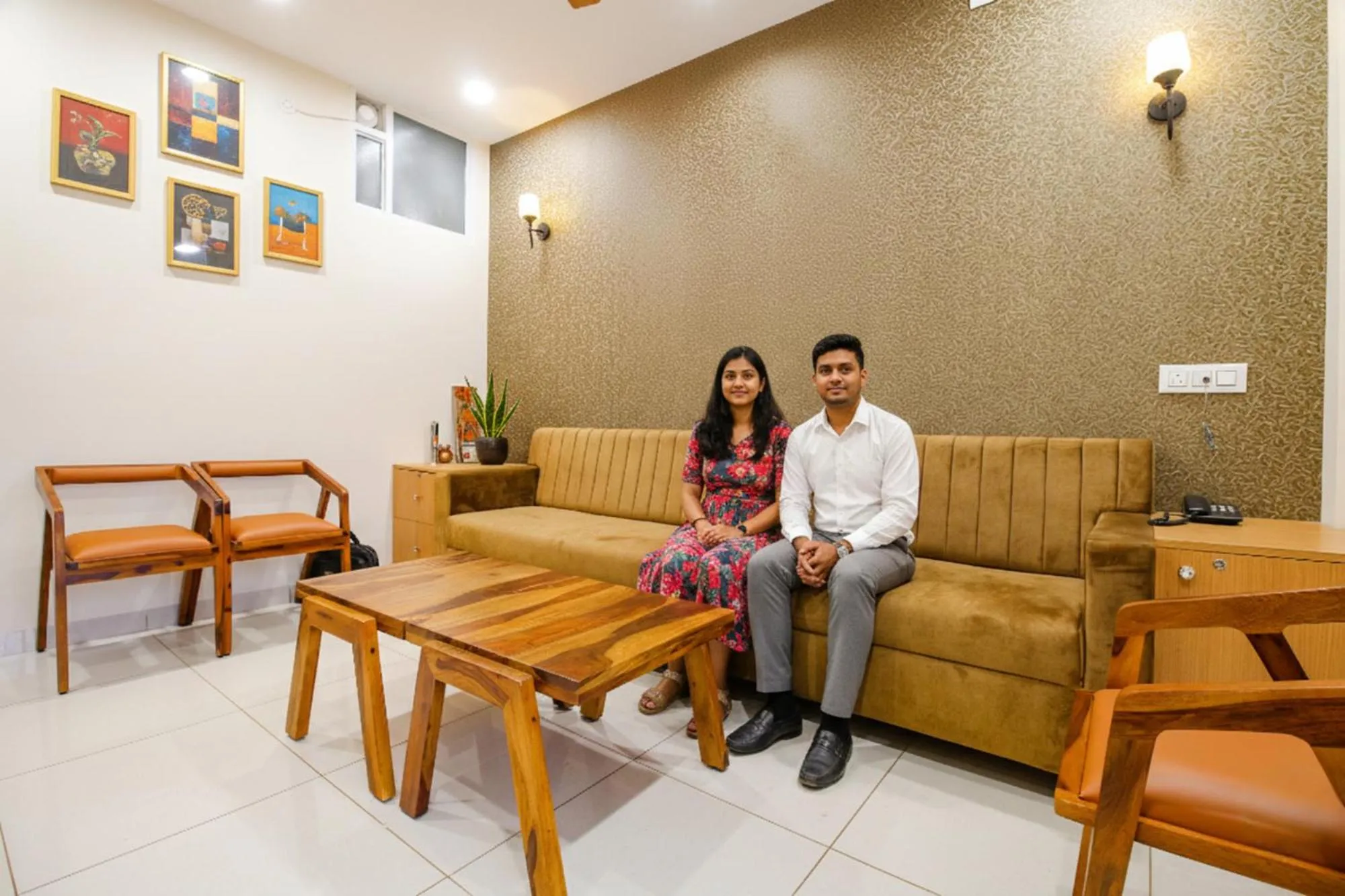 Seating area in FabHotel The Gravity Inn